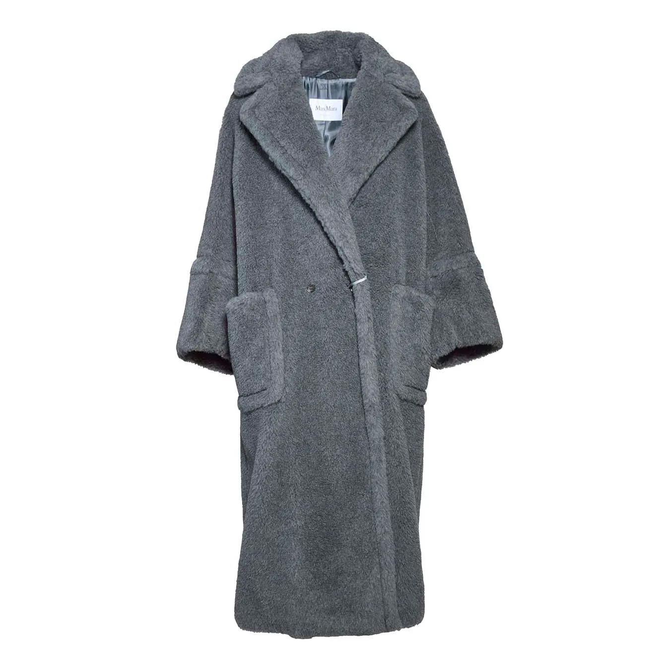 Cappotto Kadiak teddy in lana e alpaca grigio Max Mara