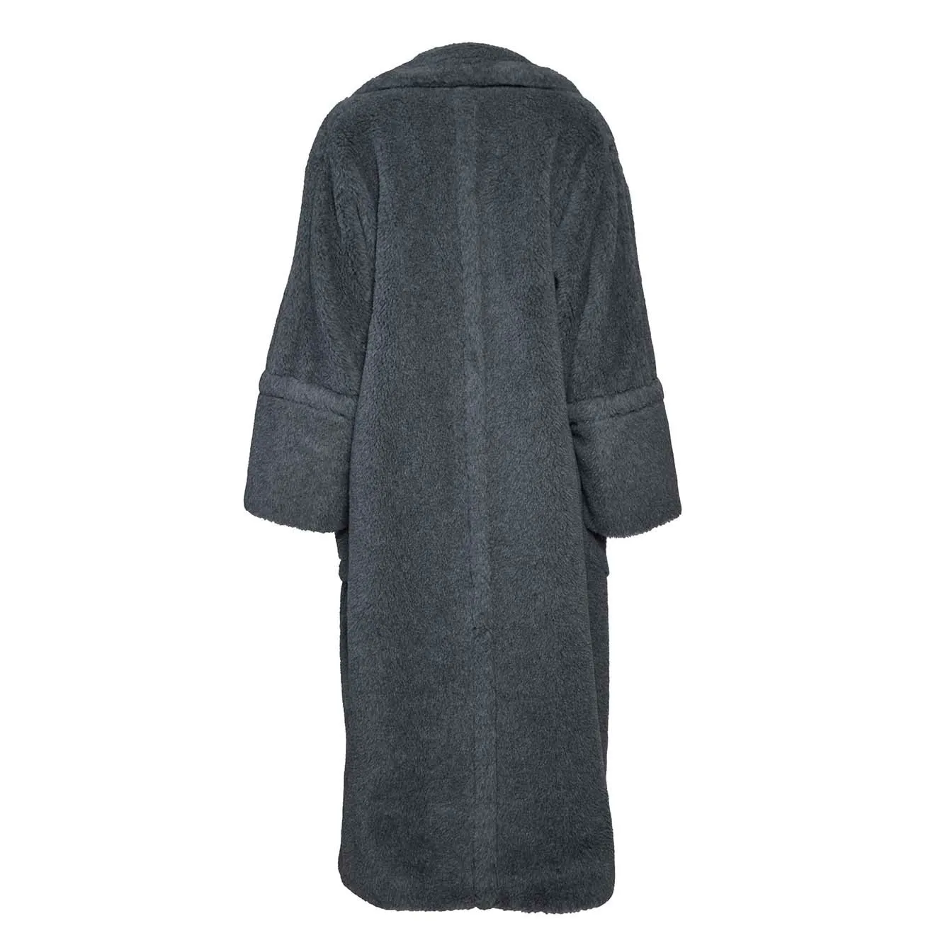 Cappotto Kadiak teddy in lana e alpaca grigio Max Mara