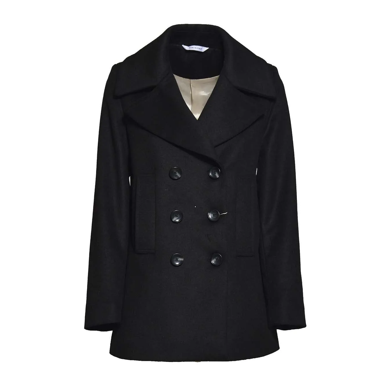 Cappotto Laura in lana e cashmere nero Maison Paris