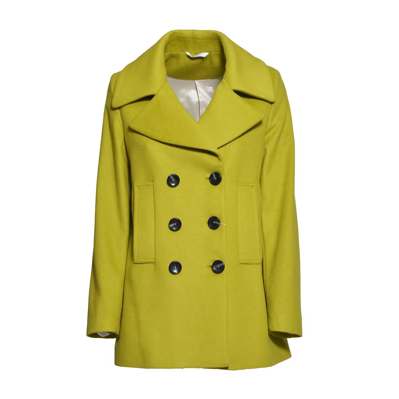 Cappotto Laura in lana e cashmere verde acido Maison Paris