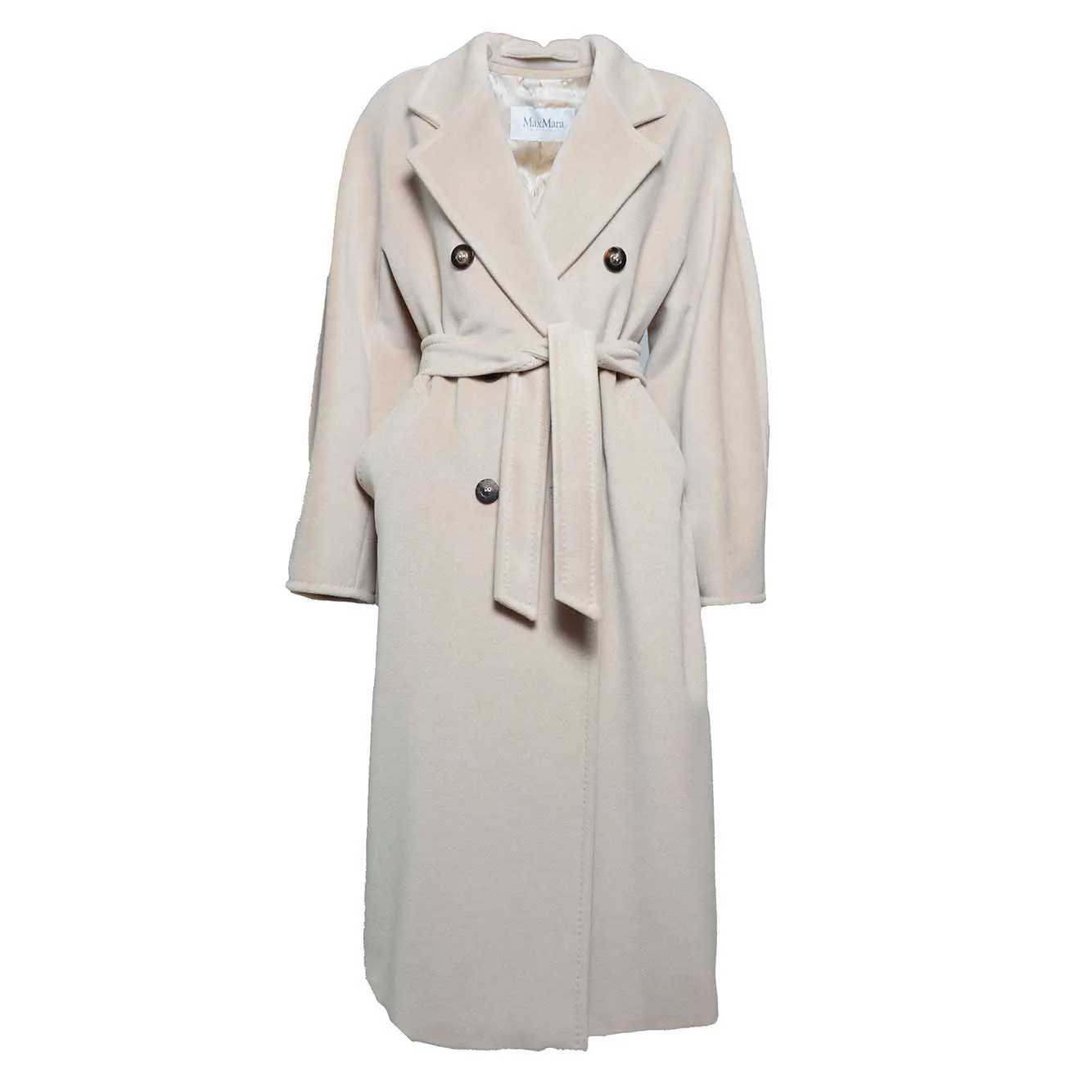 Cappotto Madame doppiopetto in lana vergine beige Max Mara