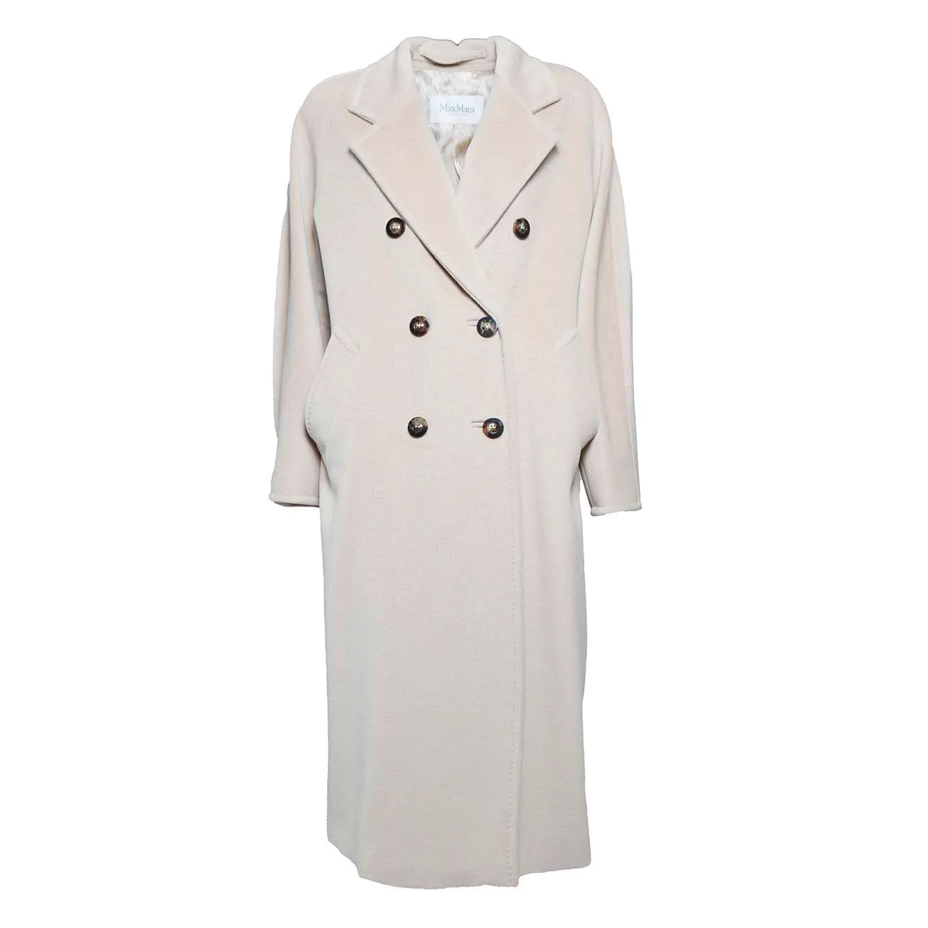 Cappotto Madame doppiopetto in lana vergine beige Max Mara