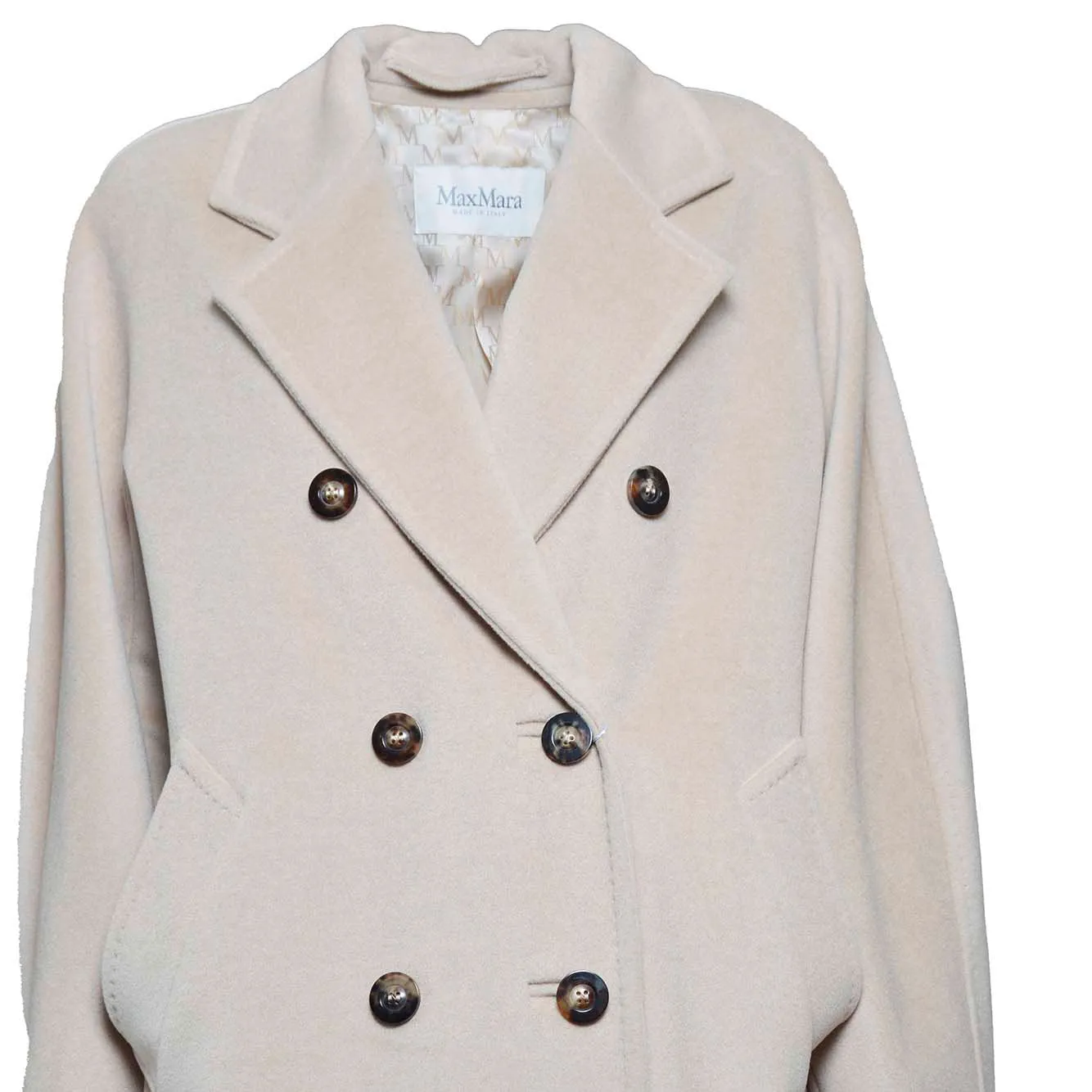 Cappotto Madame doppiopetto in lana vergine beige Max Mara