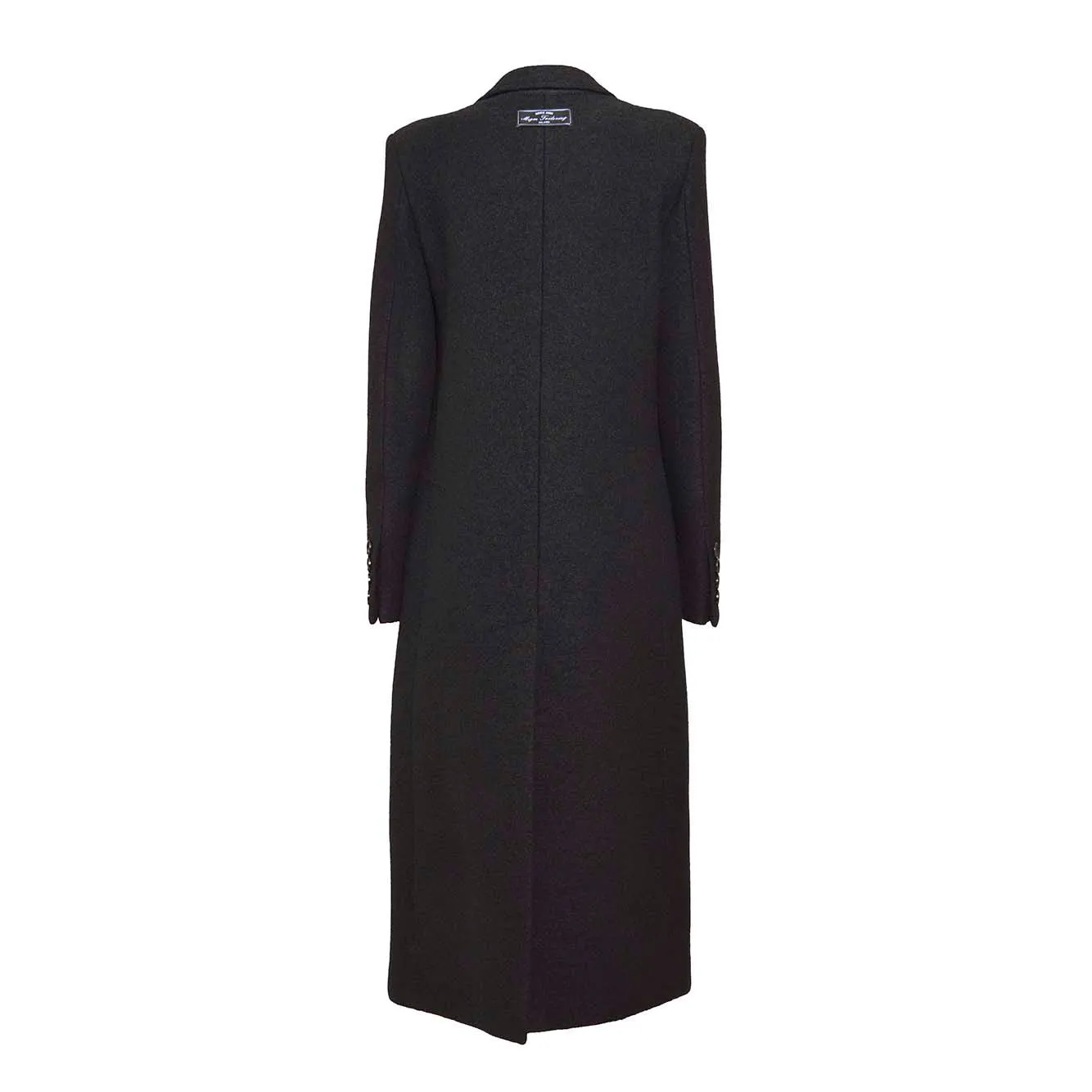Cappotto monopetto sartoriale in lana nera MSGM
