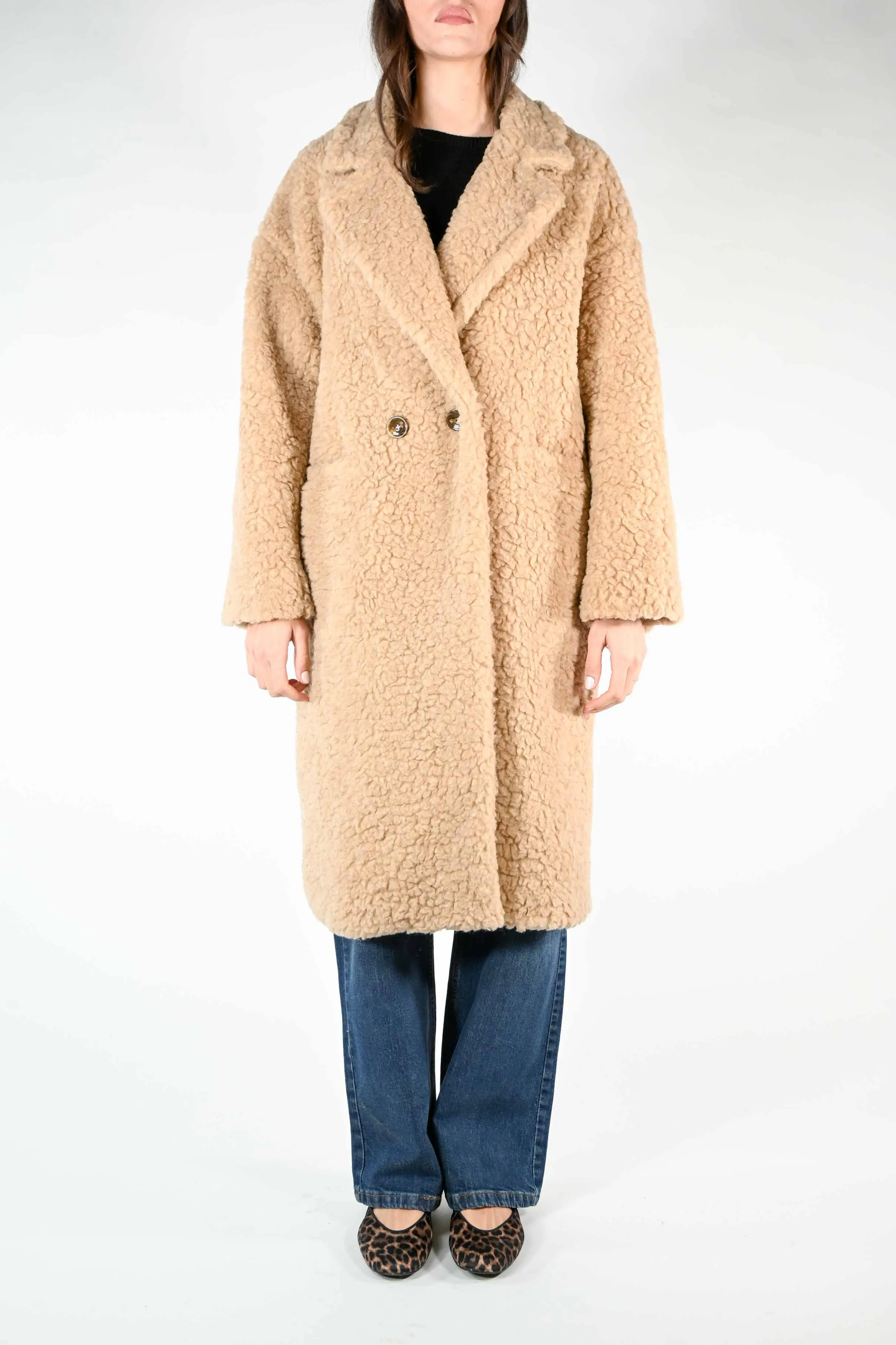 CAPPOTTO ORSETTO MISTO LANA DOPPIOPETTO CAMMELLO