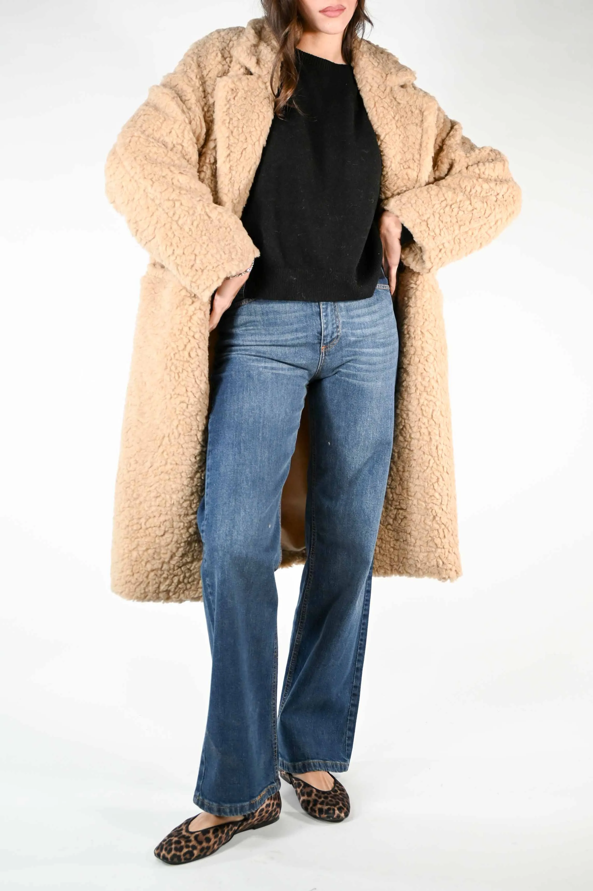 CAPPOTTO ORSETTO MISTO LANA DOPPIOPETTO CAMMELLO