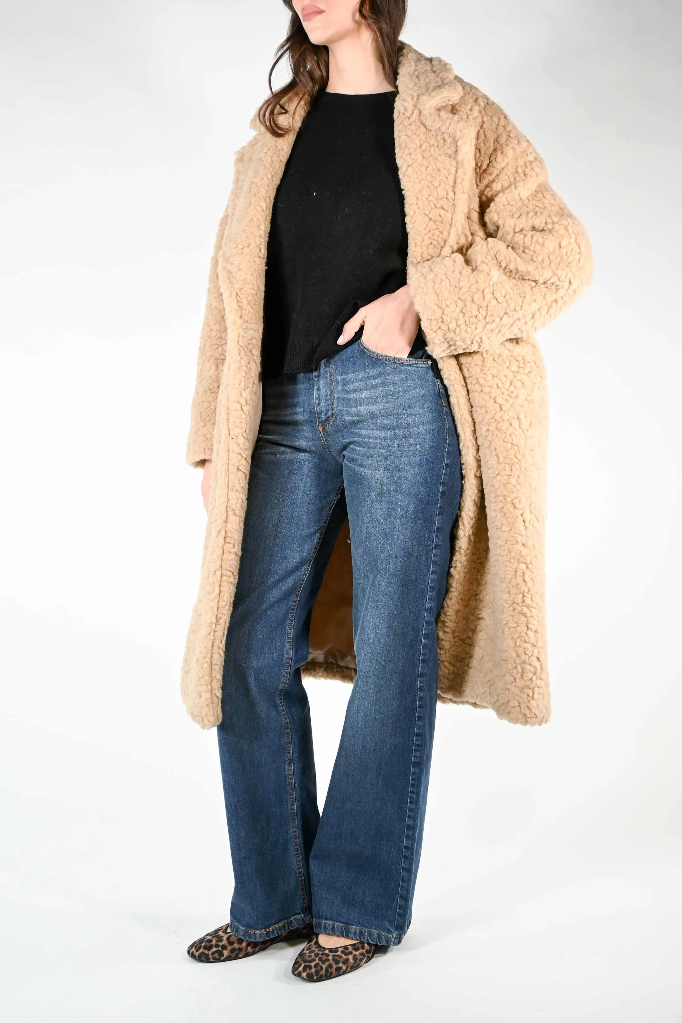 CAPPOTTO ORSETTO MISTO LANA DOPPIOPETTO CAMMELLO