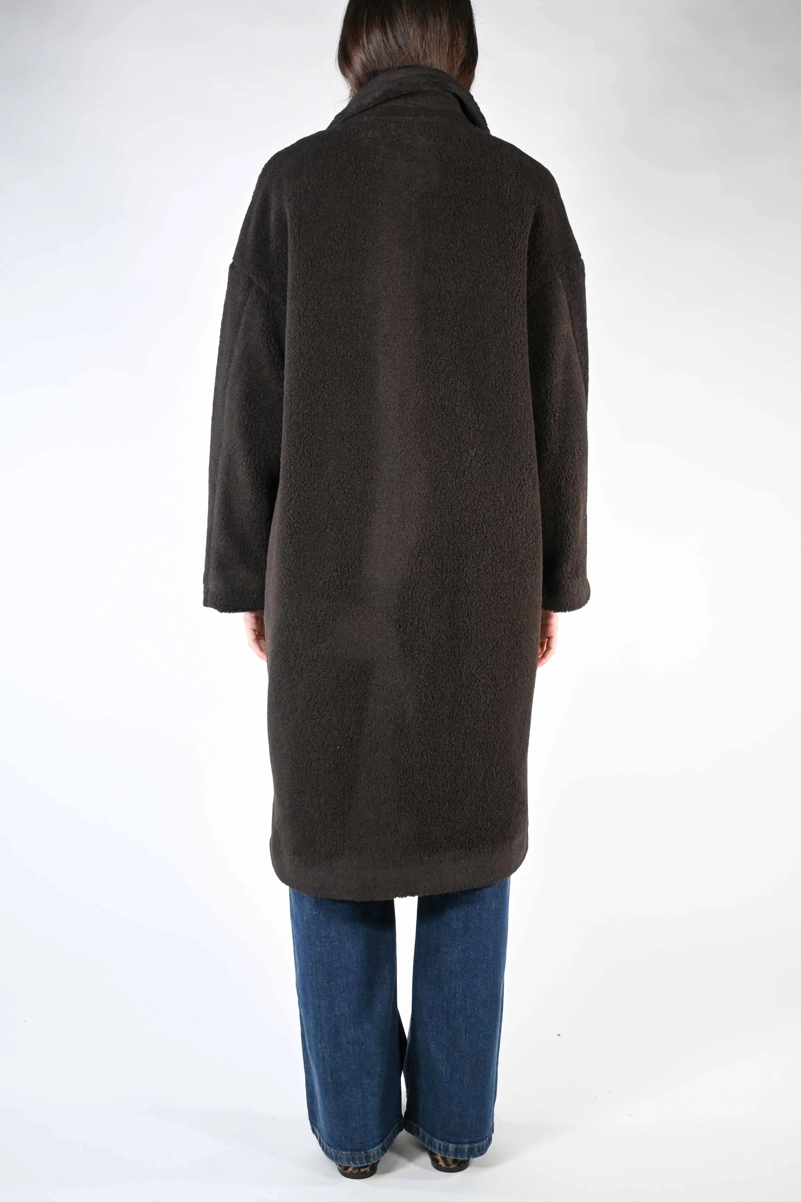 CAPPOTTO ORSETTO MISTO LANA DOPPIOPETTO MORO
