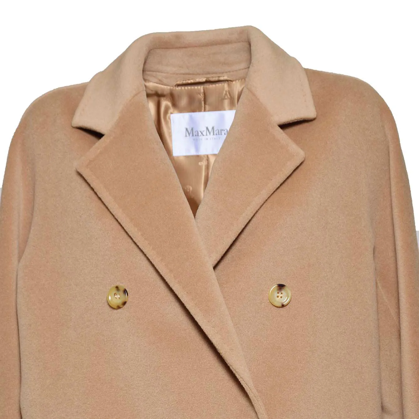 Cappotto Rebus doppiopetto in lana vergine cammello Max Mara