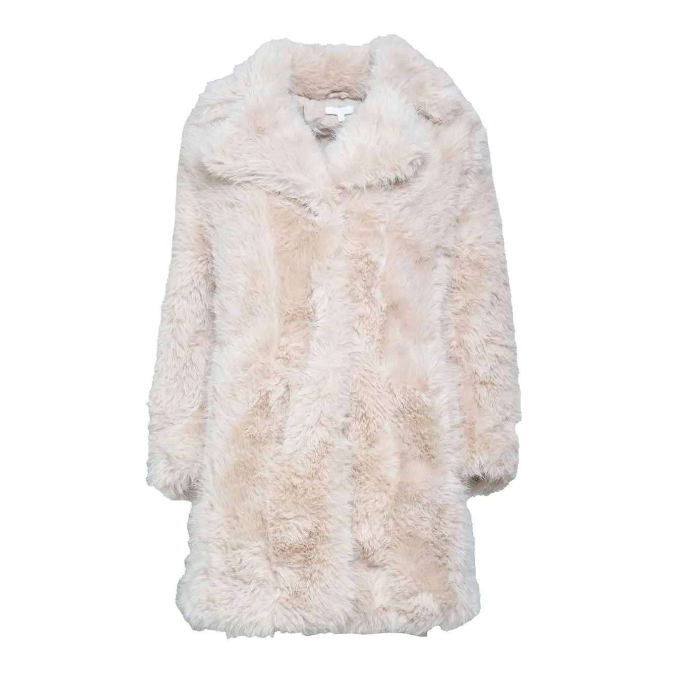 Cappotto teddy in ecopelliccia sabbia Chloè Junior