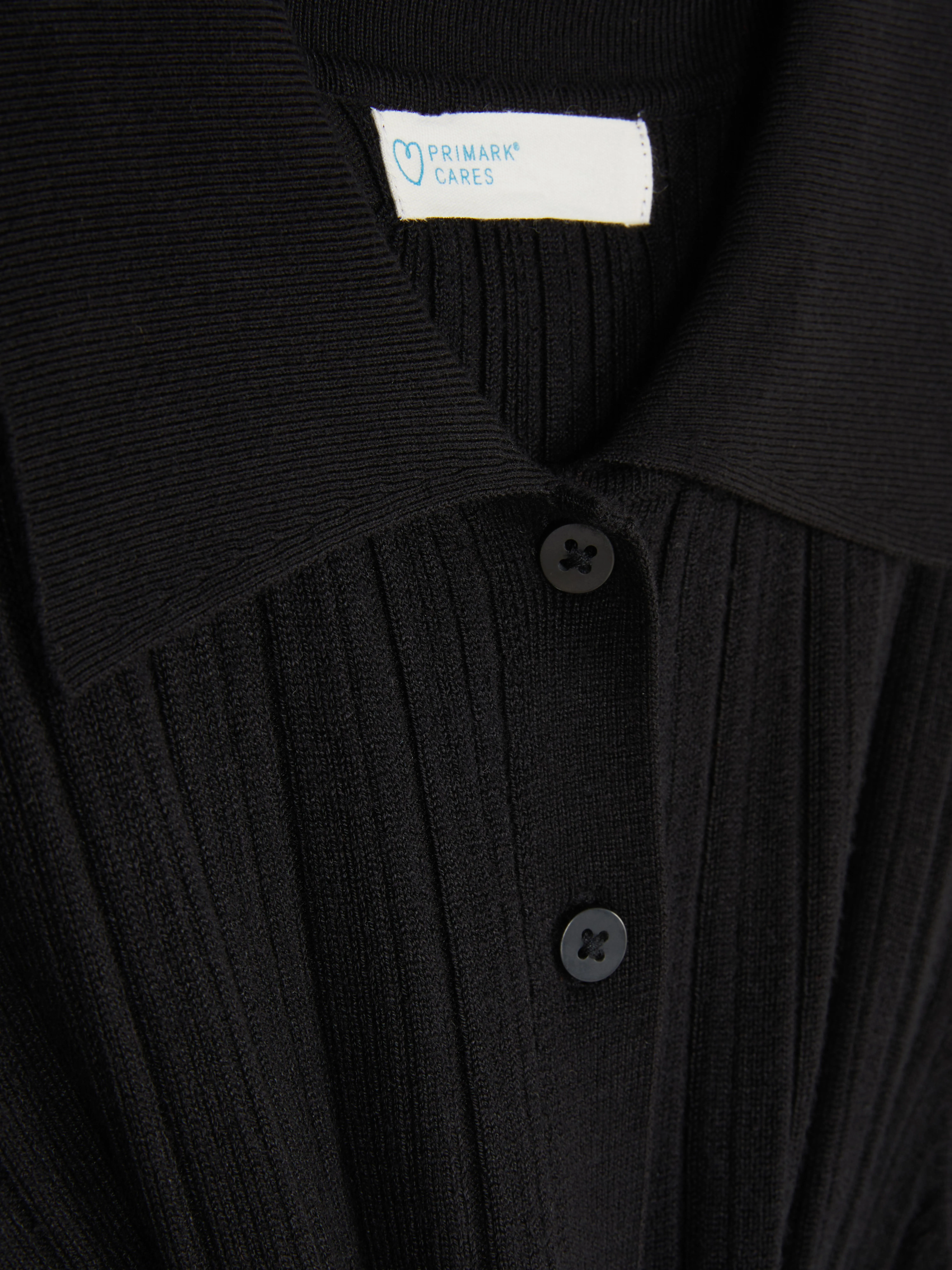 Cardigan a coste con colletto