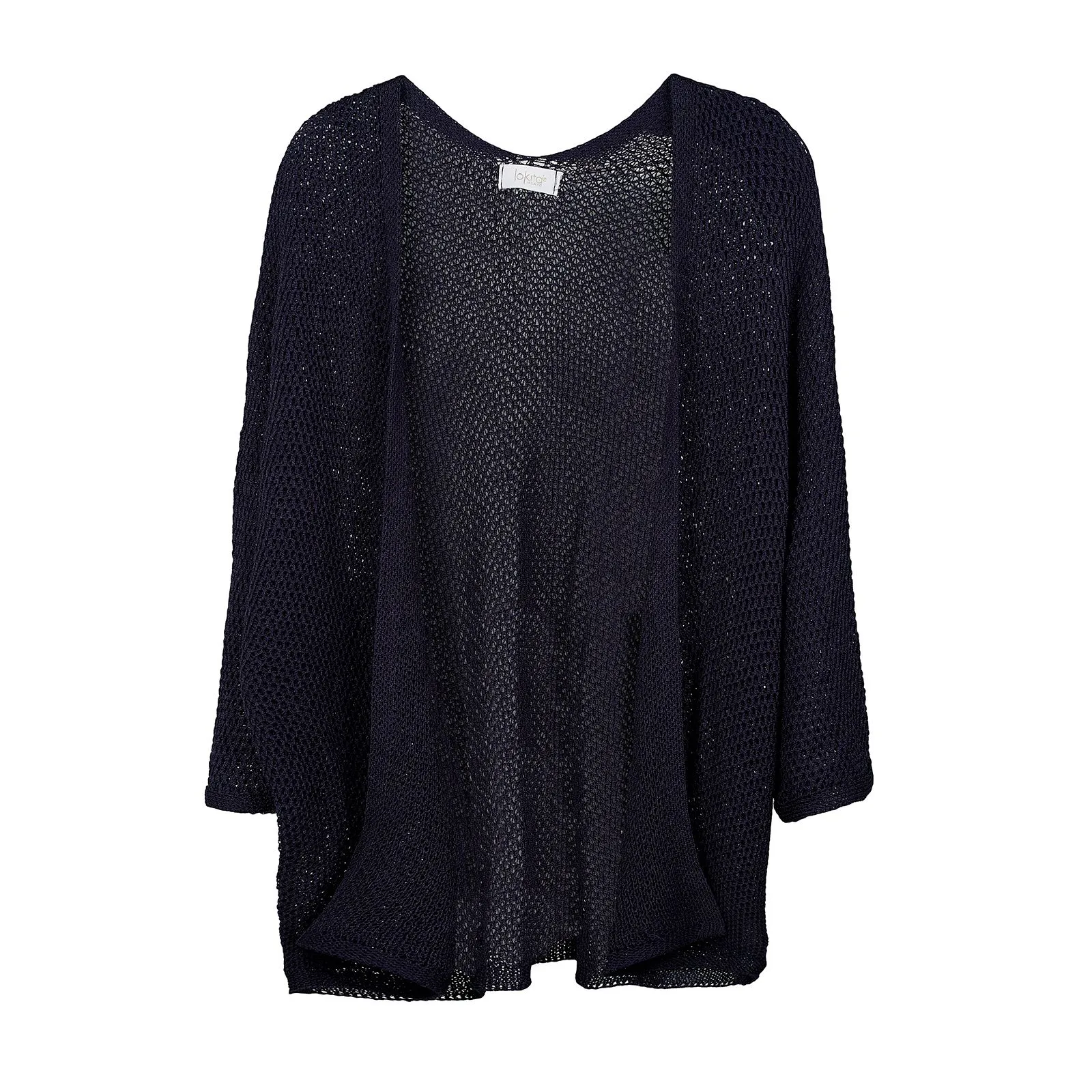 Cardigan blu scuro senza bottoni