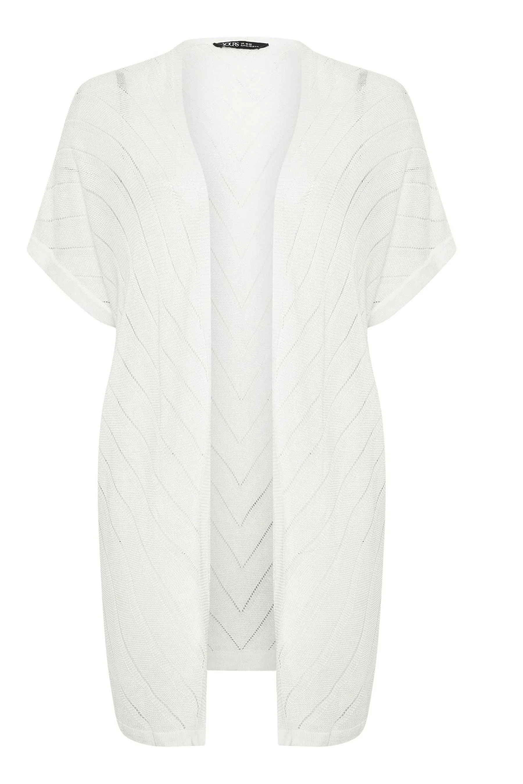 Cardigan cocoon con A righe spina di pesce