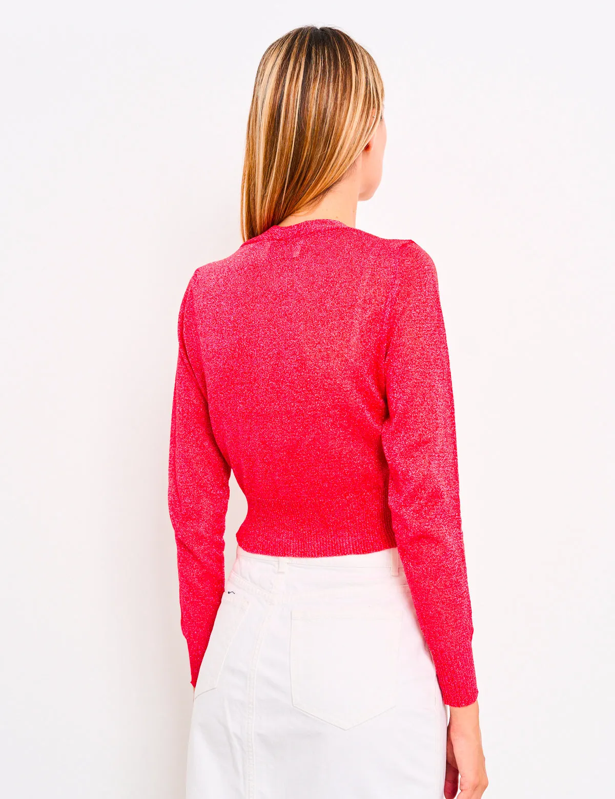Cardigan Crop 80% Viscosa 10% Poliammide 10% Poliestere Primavera/Estate Donna Made in Italy | Brunella Gori