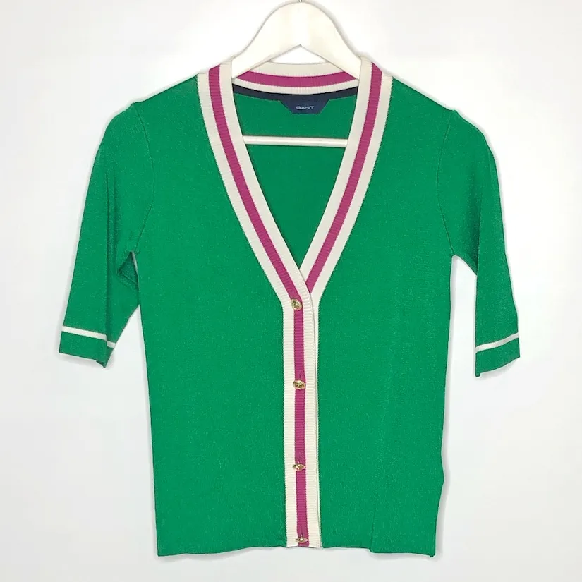 Cardigan Gant Donna con bordi in contrasto 4802108-316