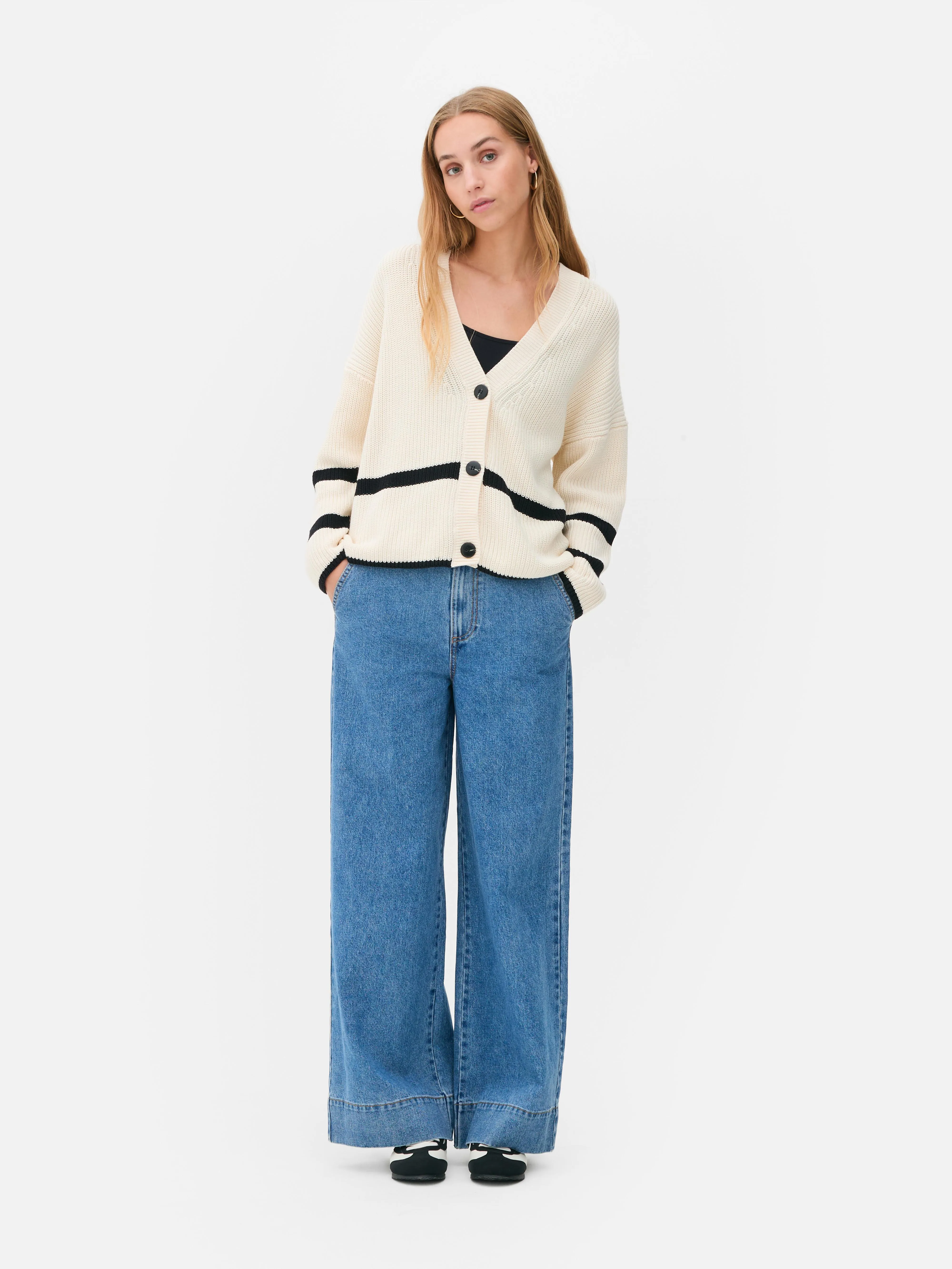 Cardigan oversize lavorato a maglia