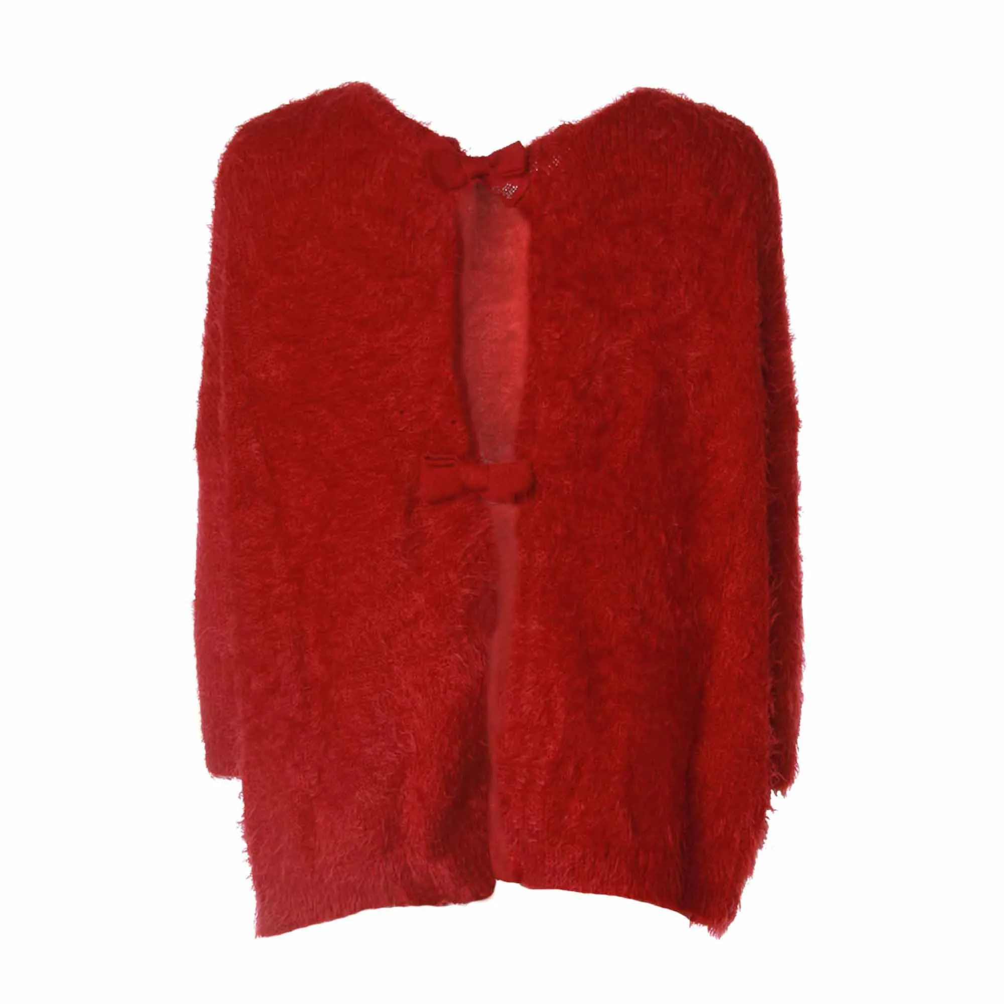 Cardigan Rosso Bouclè Bambina