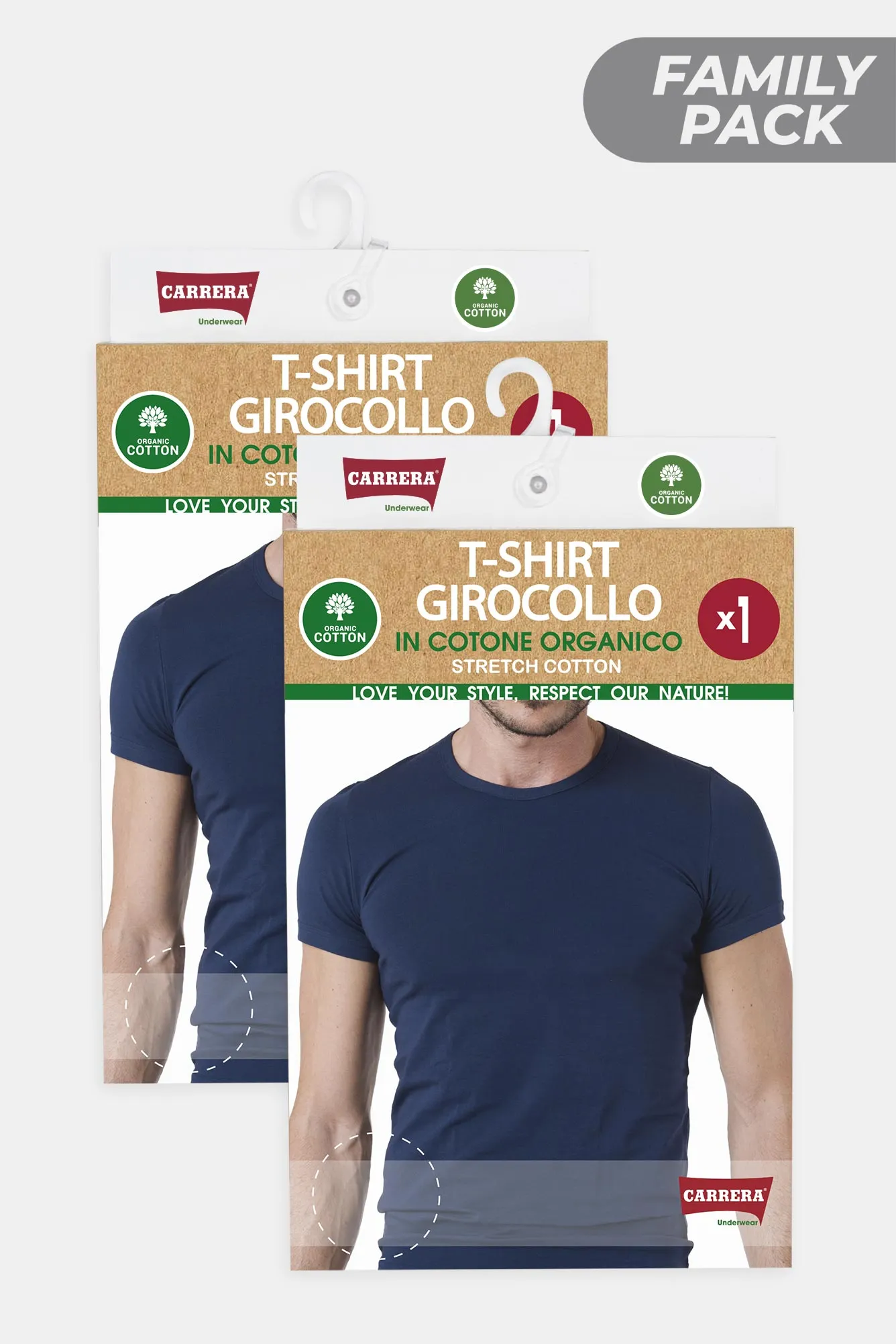 Carrera  ---------    ------------Confezione da 2 t-shirt girocollo in cotone organico - blu
