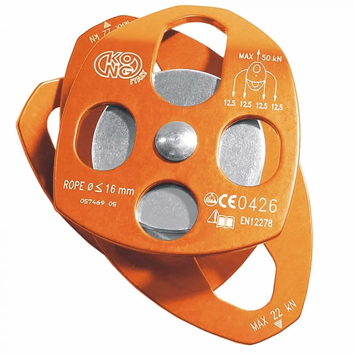 Carrucola TWIN - KONG - flange mobili - 50 kN
