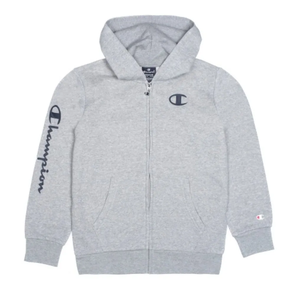 CHAMPION Felpa con cappuccio con zip logo a taschino