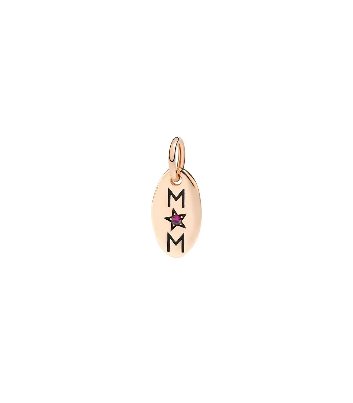 Charm Dodo Tag MOM Oro Rosa Rubino DMB8027MOM0S0RU9R