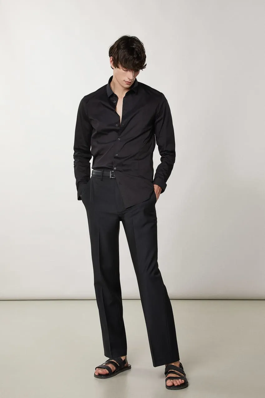 Chemise en popeline stretch