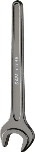 Chiave a forchetta singola SAM, lungh. 370 mm, bocca poligonale 46mm