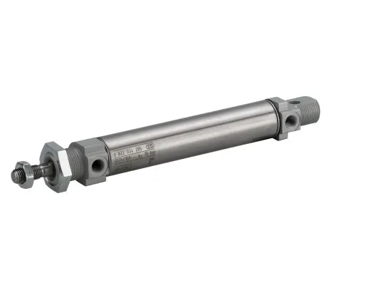 Cilindro pneumatico rotondo EMERSON ? AVENTICS MNI 0822333208, Doppio effetto, foro da 20mm, corsa 200mm, G 1/8, 10 bar