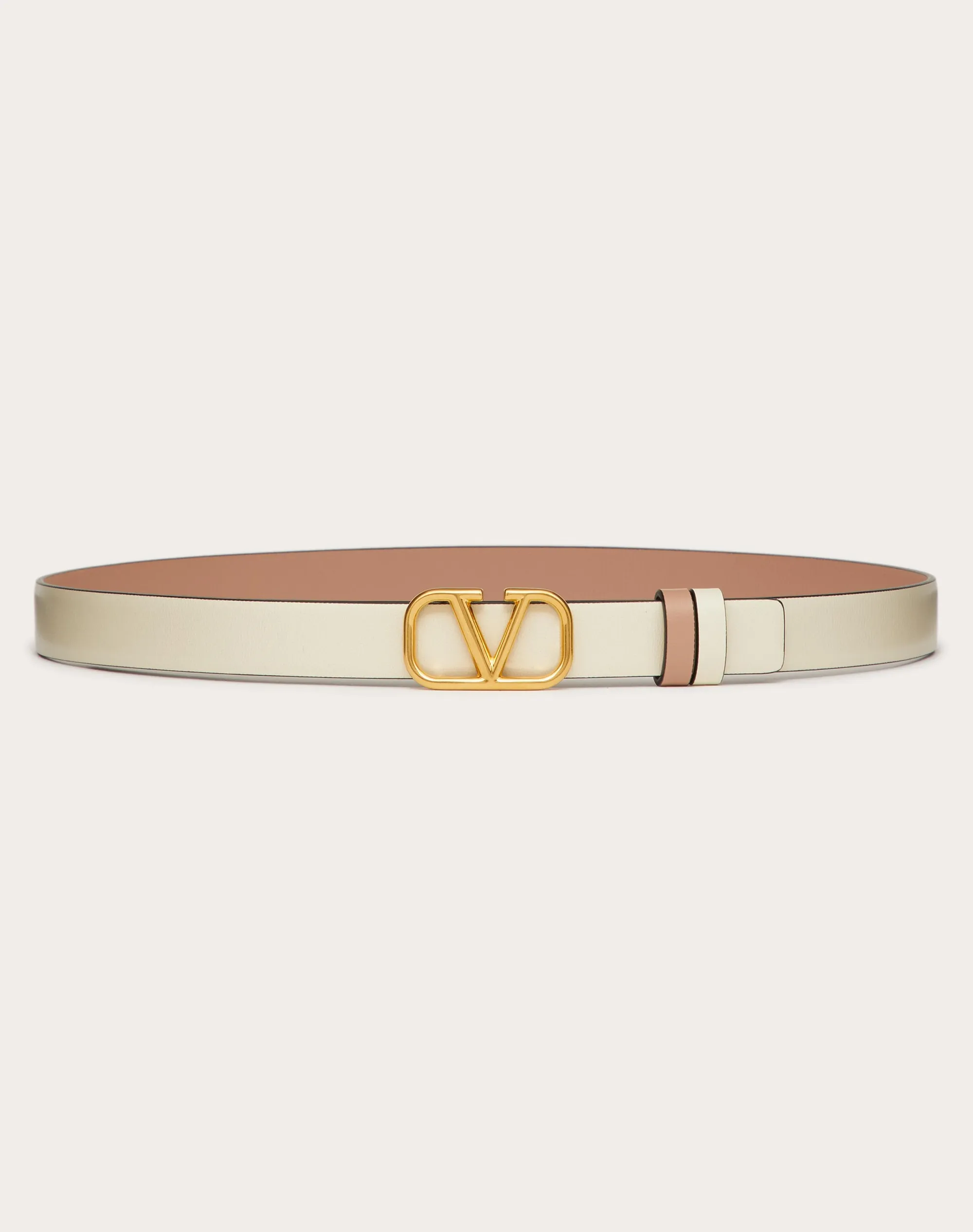 CINTURA REVERSIBILE VLOGO SIGNATURE IN VITELLO LUCIDO 20 MM