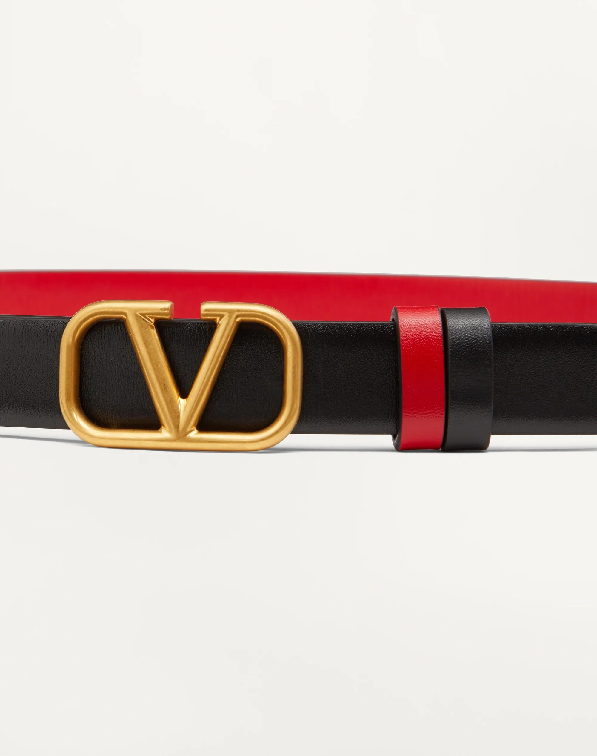 CINTURA REVERSIBILE VLOGO SIGNATURE IN VITELLO LUCIDO 20 MM