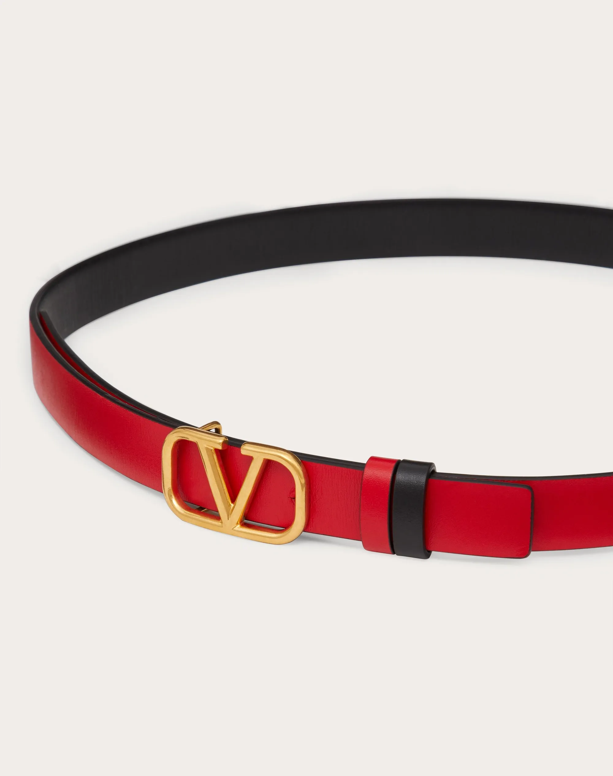 CINTURA REVERSIBILE VLOGO SIGNATURE IN VITELLO LUCIDO 20 MM