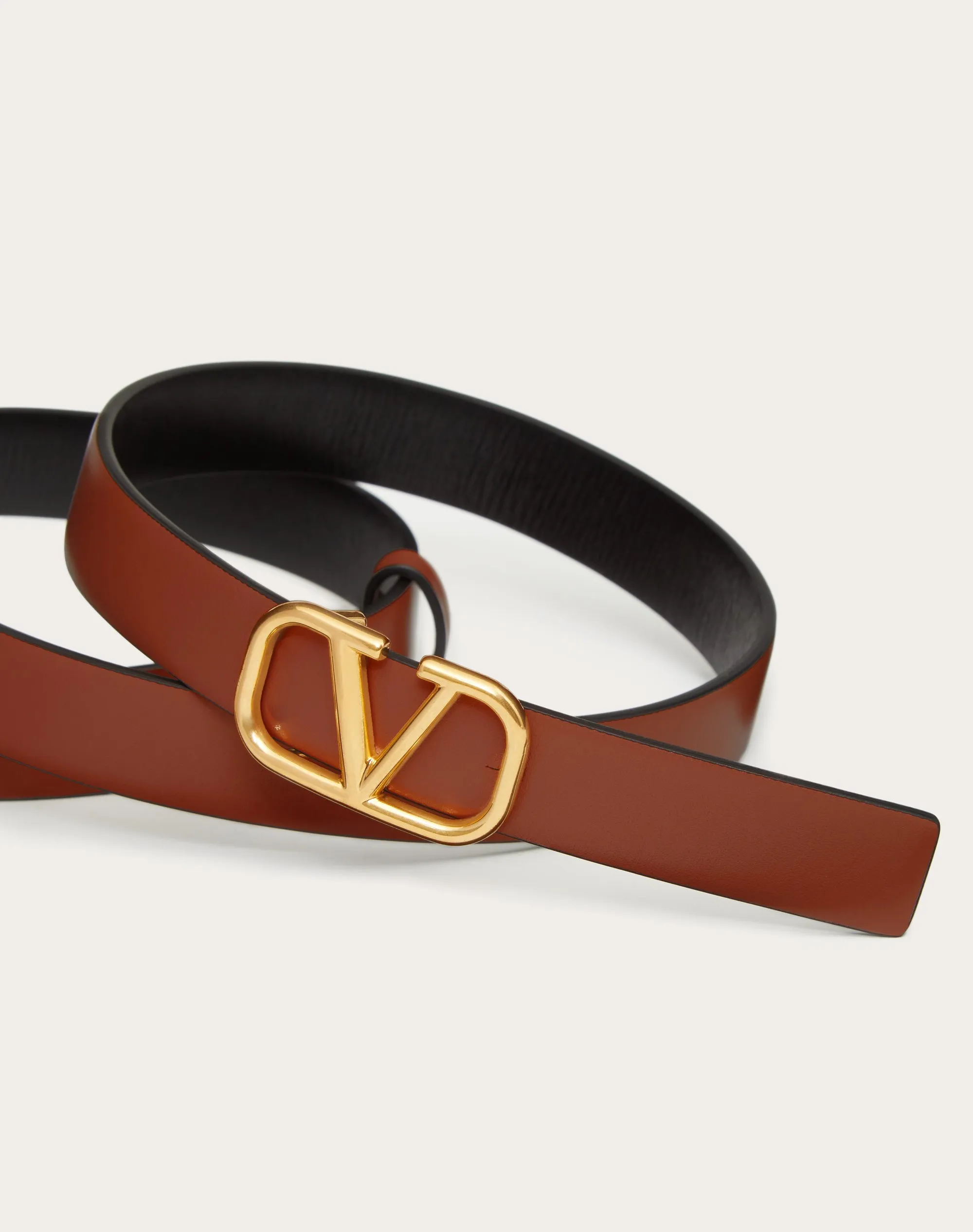 CINTURA REVERSIBILE VLOGO SIGNATURE IN VITELLO LUCIDO 20 MM