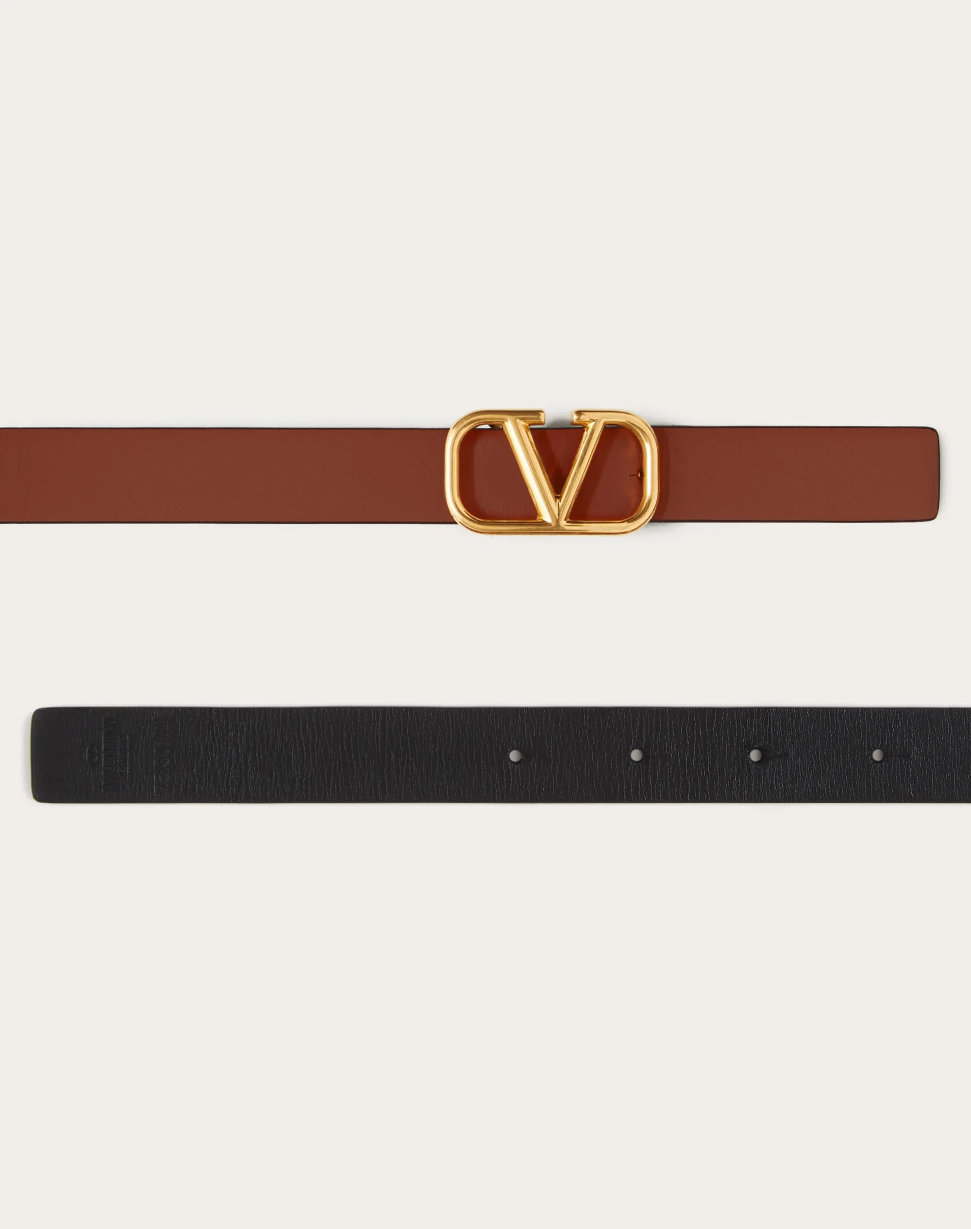 CINTURA REVERSIBILE VLOGO SIGNATURE IN VITELLO LUCIDO 20 MM