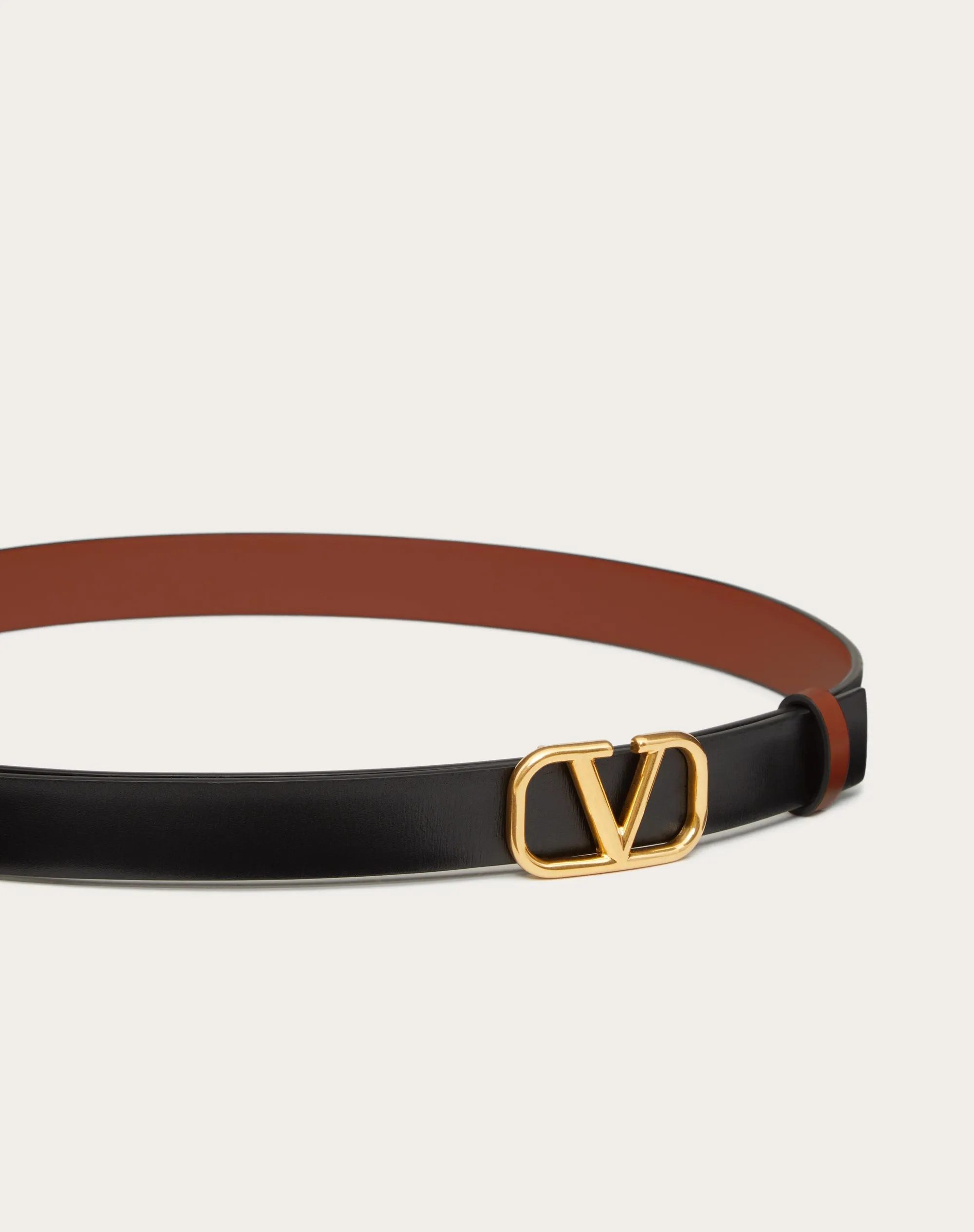 CINTURA REVERSIBILE VLOGO SIGNATURE IN VITELLO LUCIDO 20 MM