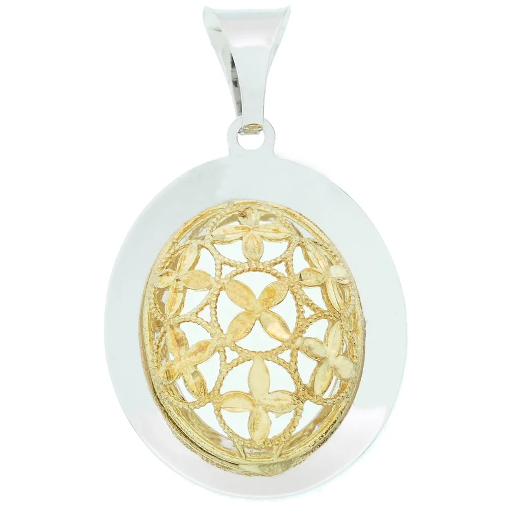 Ciondolo in Oro Bianco e Giallo