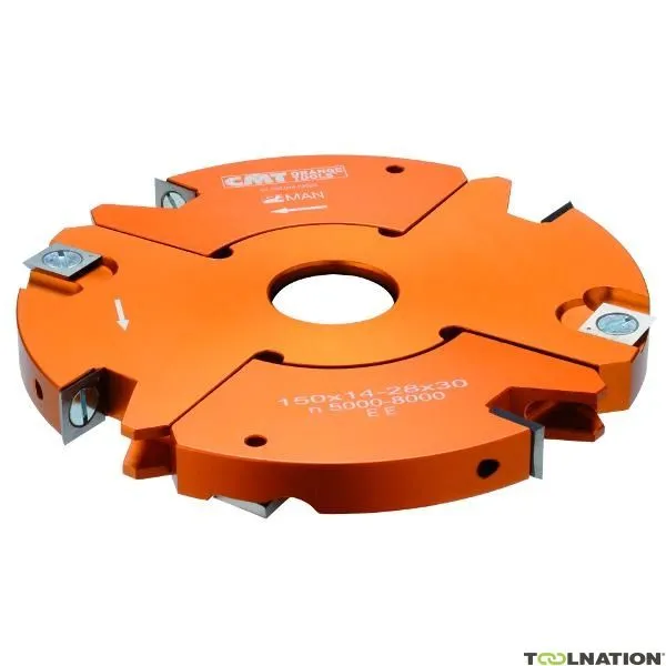 CMT 694.022.50 Fresa per scanalature regolabile in 2 pezzi 170x50 con coltelli in WPL