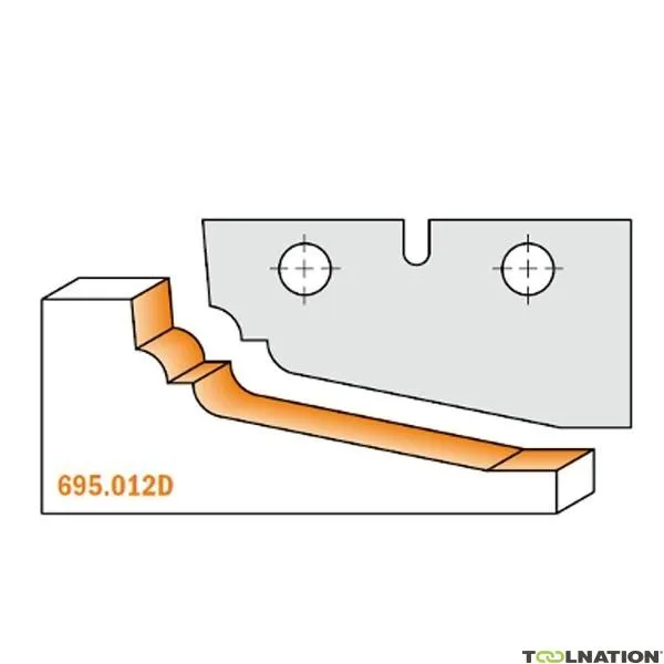 CMT 695.012D Coltello profilato 50x25x2 tipo D per art 694.012