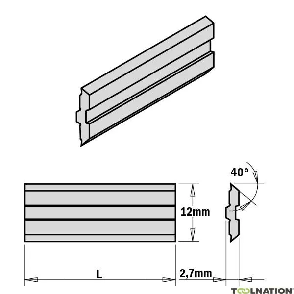 CMT 795.620.12 Lama di sistema Centrostar, Centrofix, Quickfix HPS 620x12x2,7
