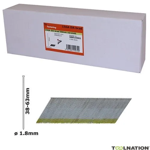Co-Fastening GDA15503 DA Chiodo per brads 15ga in acciaio inox - 50 mm