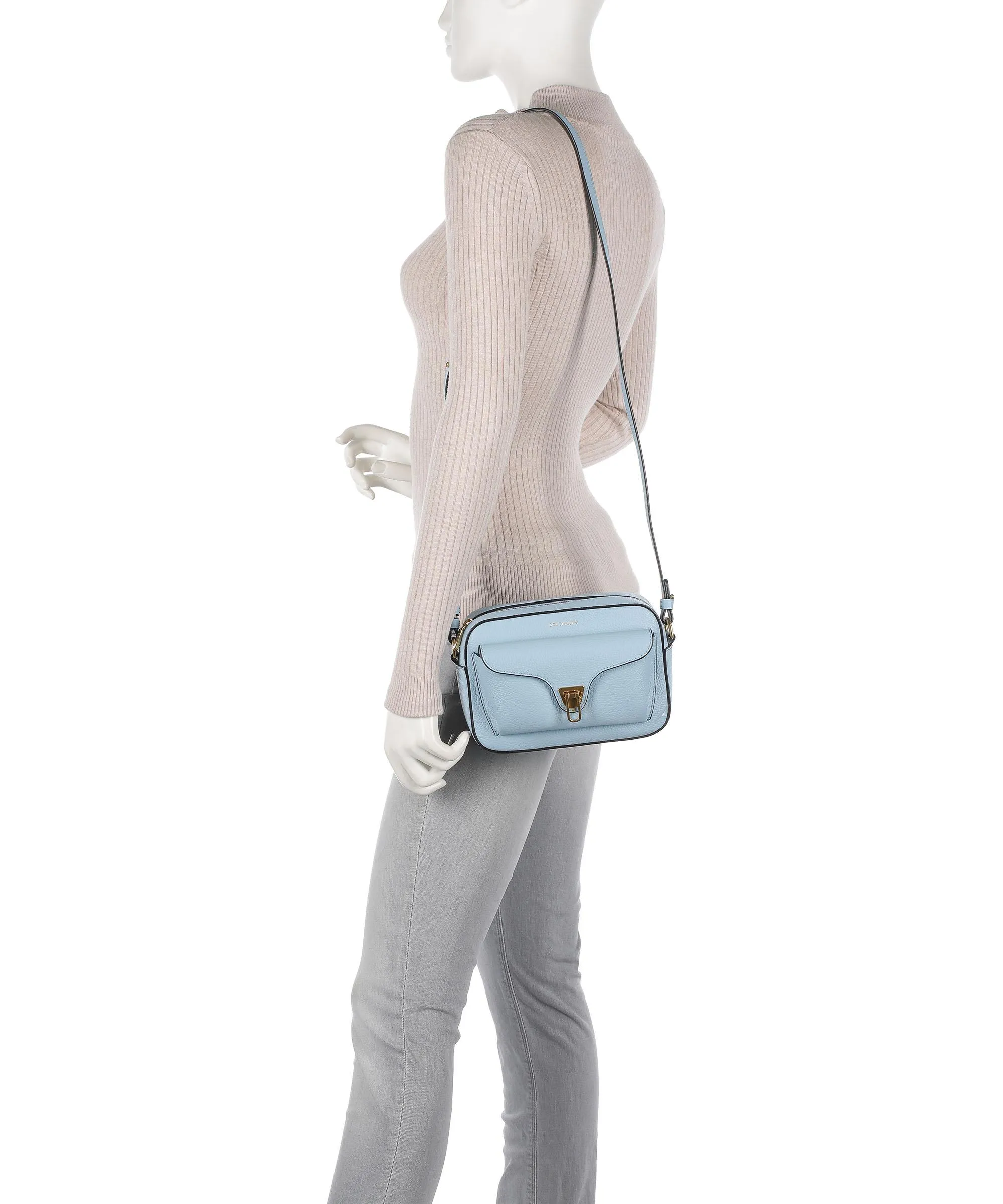  Coccinelle Beat Soft Borsa a tracolla pelle di vacchetta grana acqua  