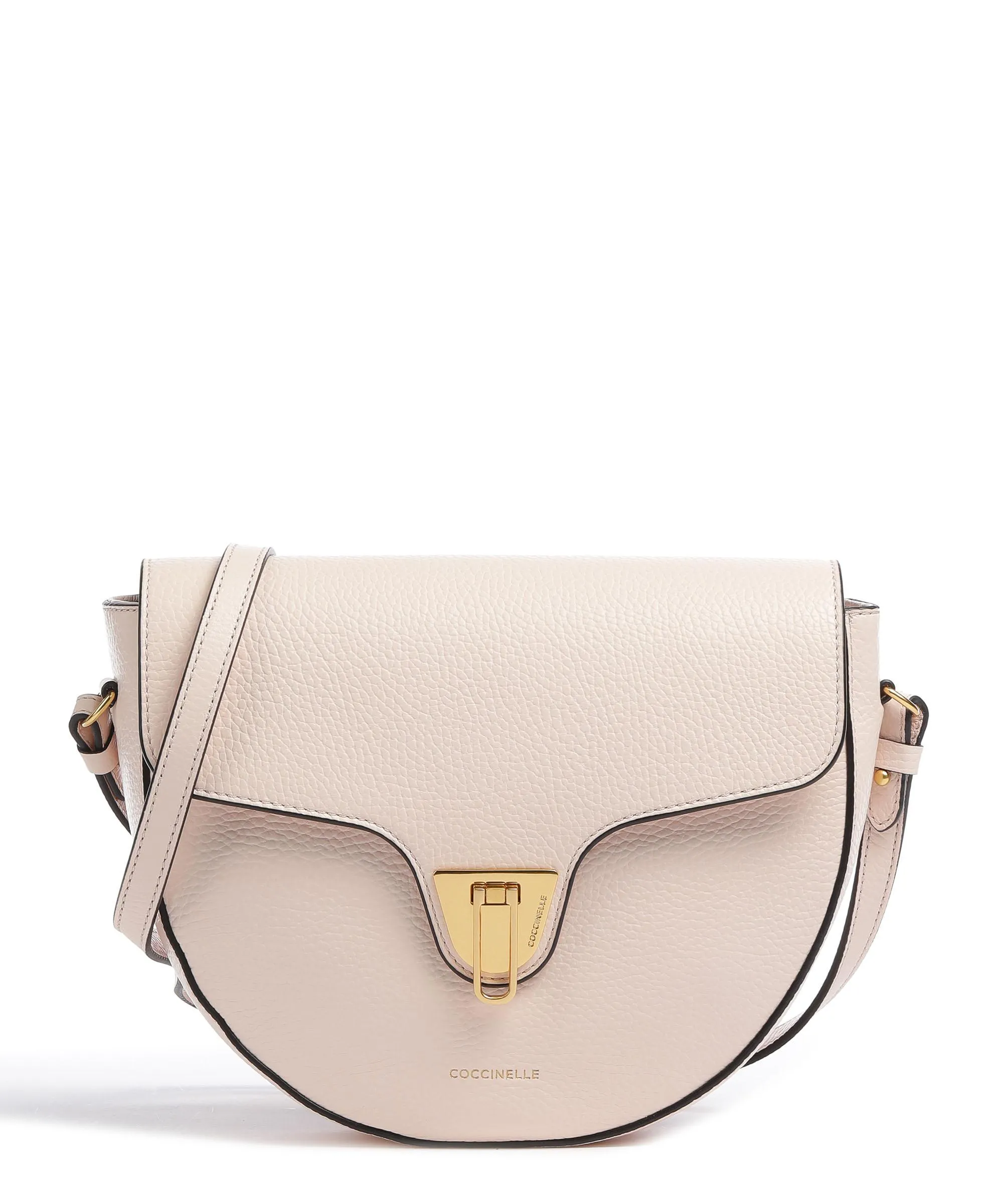  Coccinelle Beat Soft Borsa a tracolla pelle granulata nude  