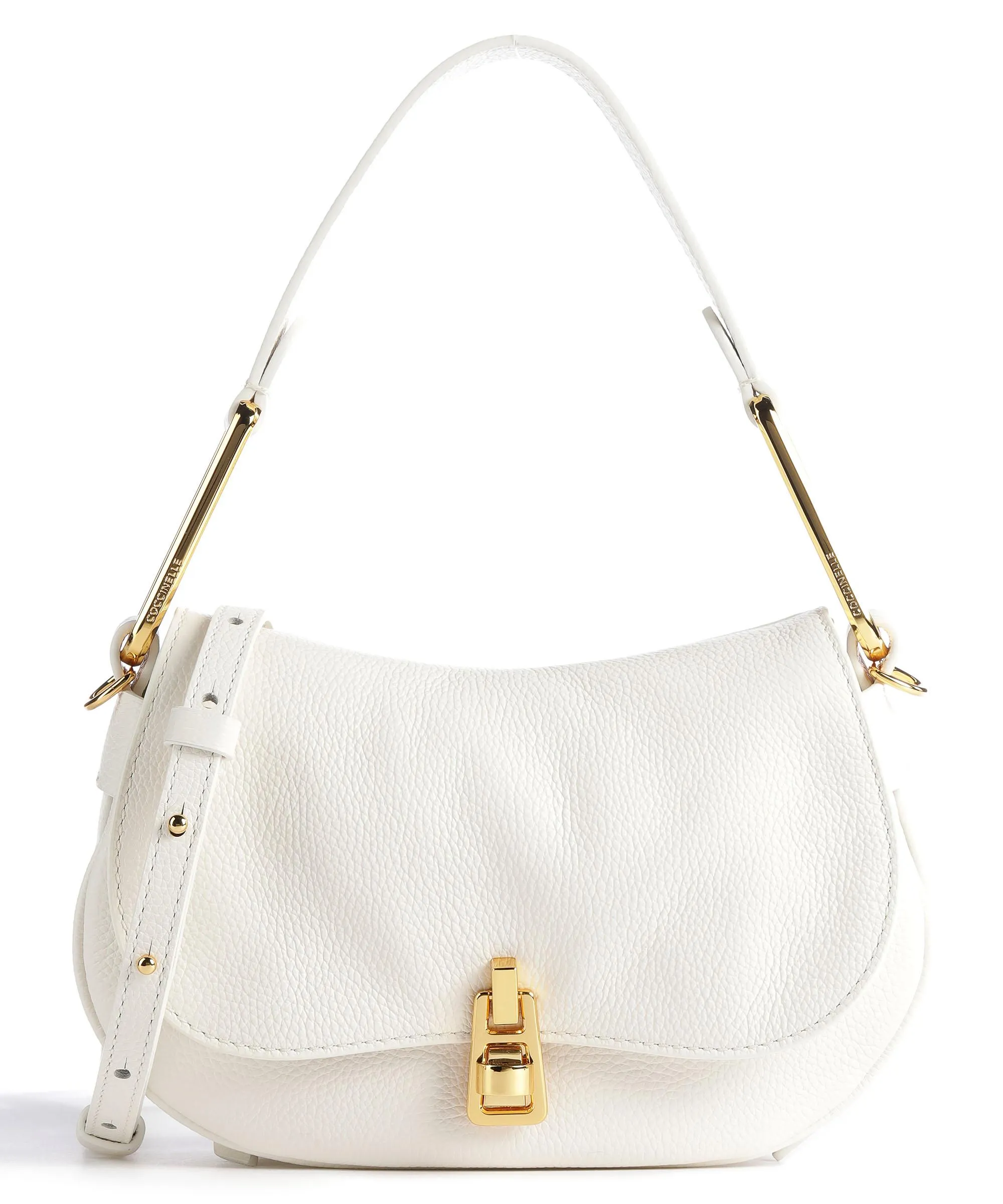  Coccinelle Magie Borsa a spalla pelle granulata bianco  