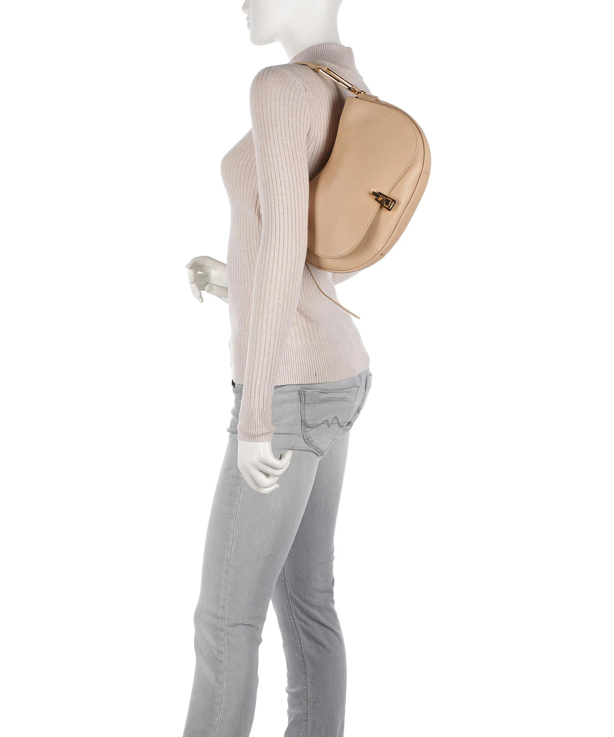  Coccinelle Magie Borsa hobo pelle granulata natura  