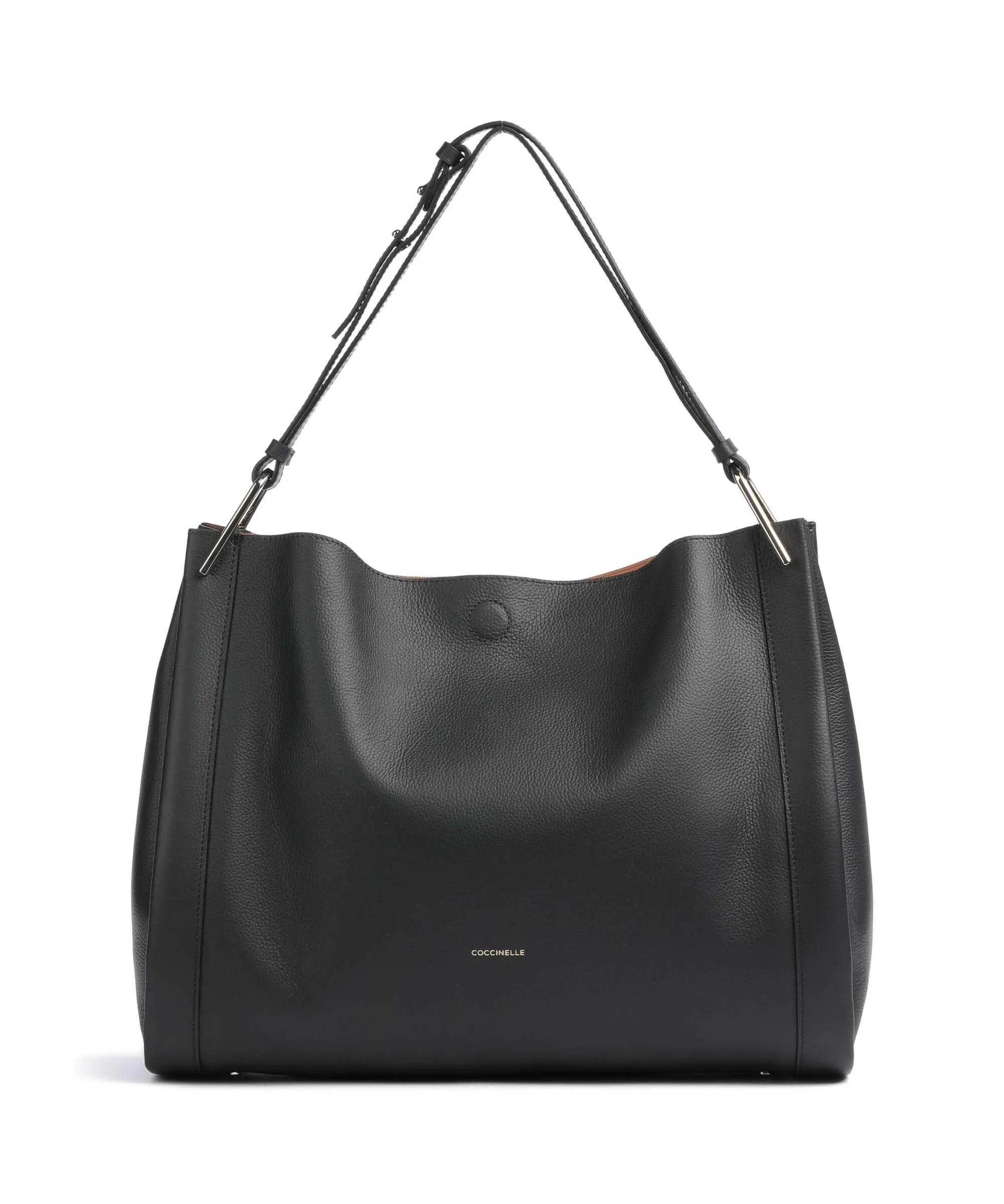  Coccinelle Wallace Borsa hobo pelle granulata nero  
