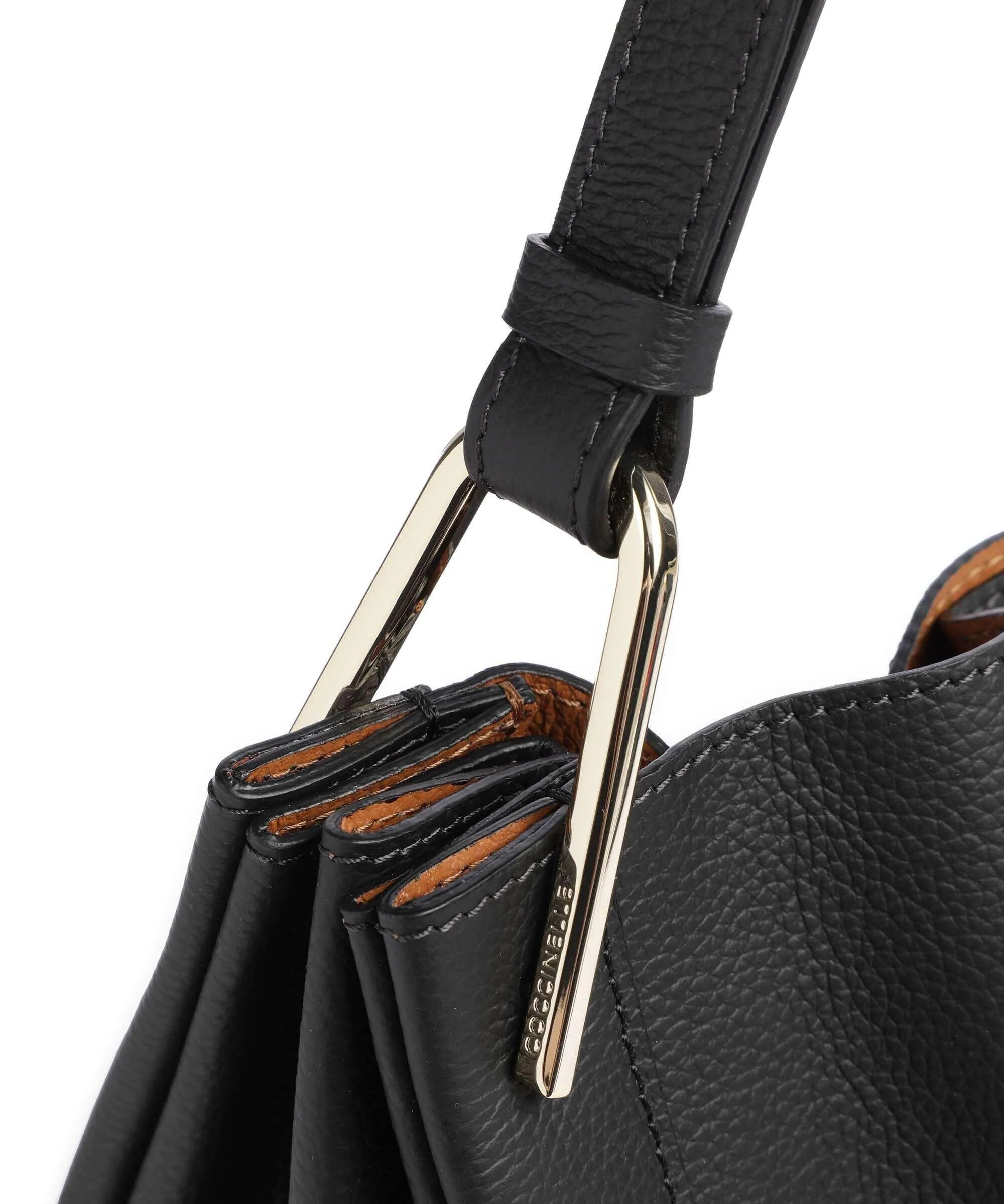  Coccinelle Wallace Borsa hobo pelle granulata nero  