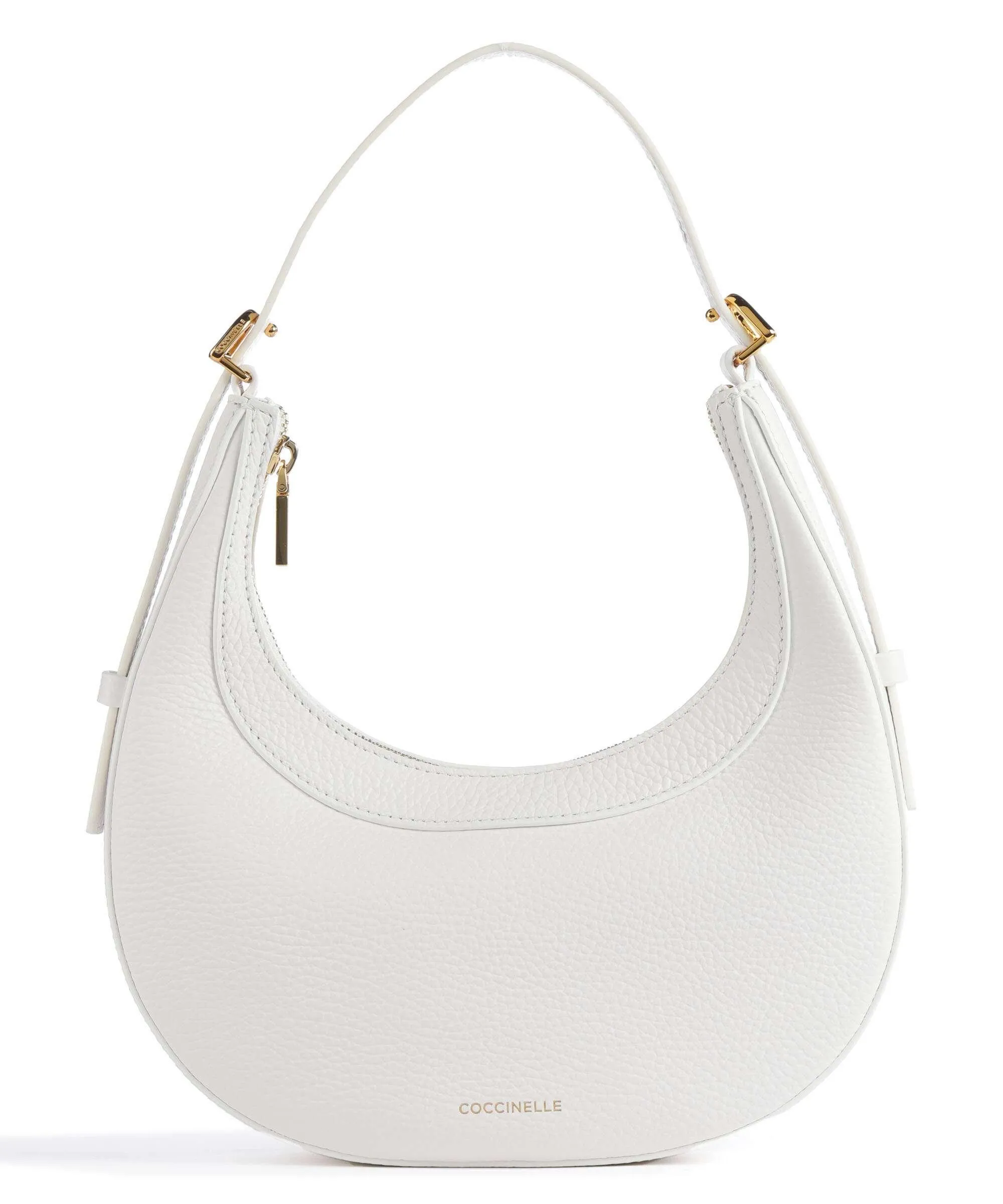  Coccinelle Whisper Borsa a spalla pelle di vacchetta grana bianco  