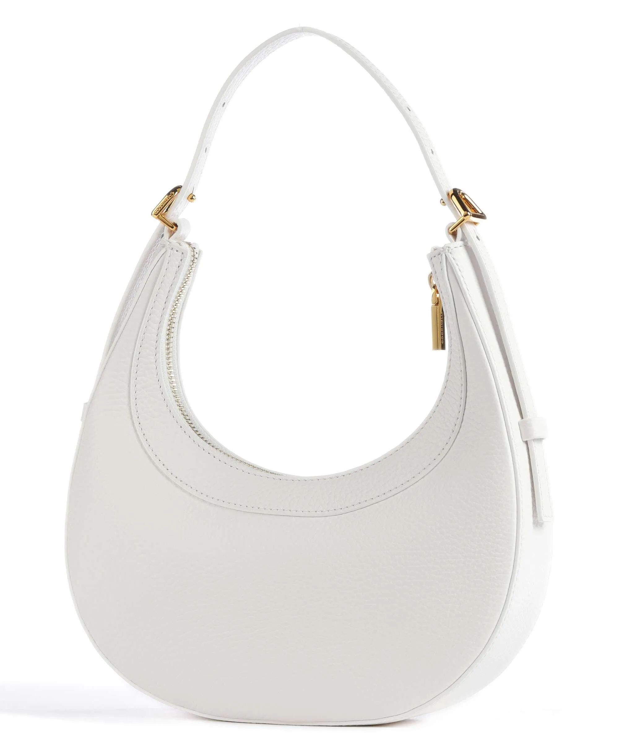  Coccinelle Whisper Borsa a spalla pelle di vacchetta grana bianco  