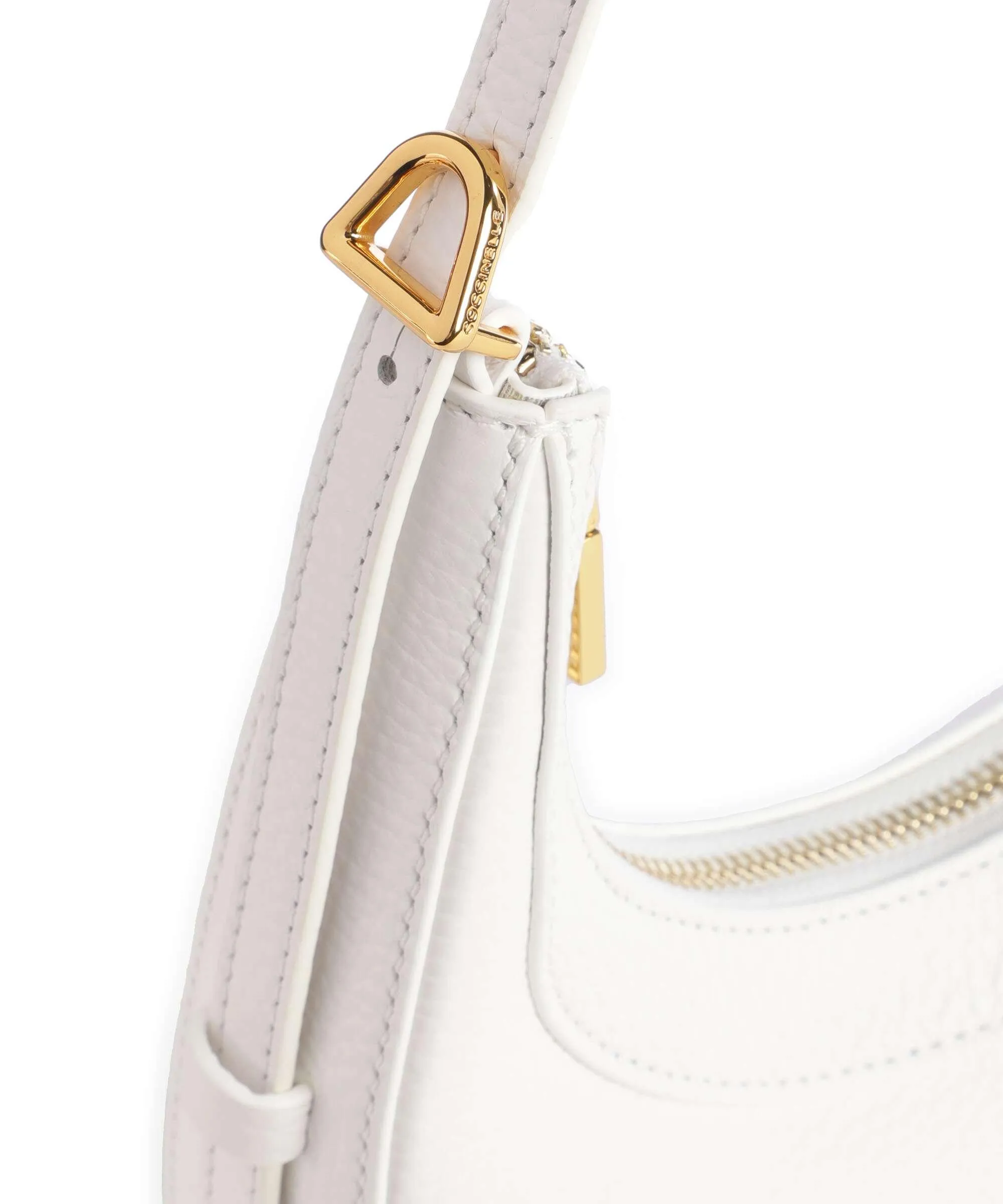  Coccinelle Whisper Borsa a spalla pelle di vacchetta grana bianco  