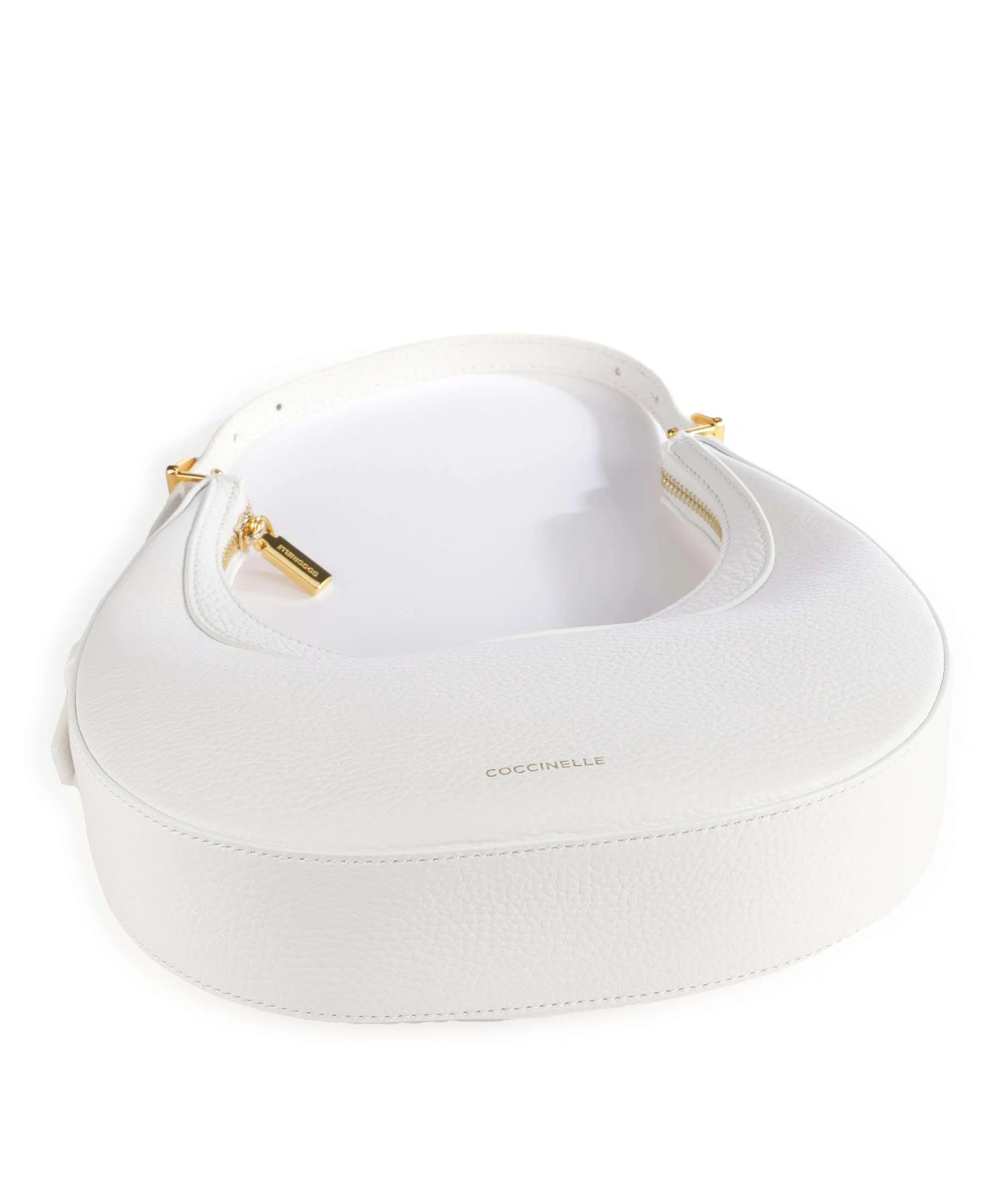  Coccinelle Whisper Borsa a spalla pelle di vacchetta grana bianco  
