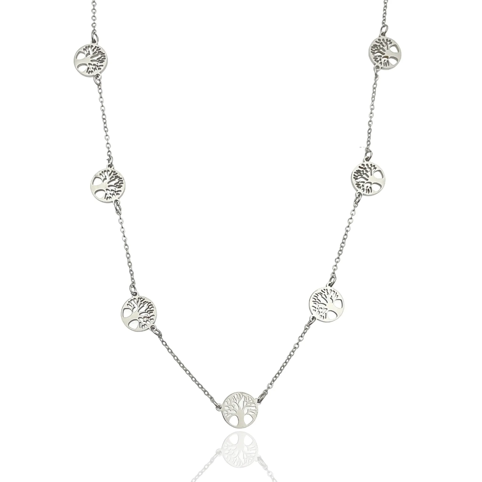 Collana Donna Catena Ciondoli Albero Della Vita Gioiello